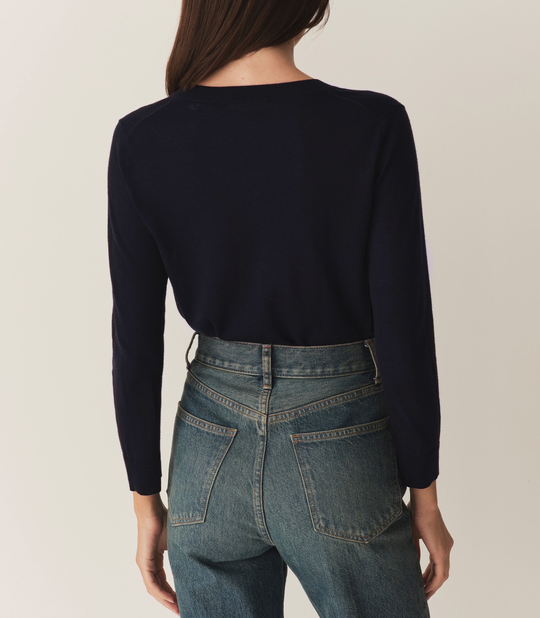 ALBANY KNIT HENLEY -- DEEP NAVY view 4
