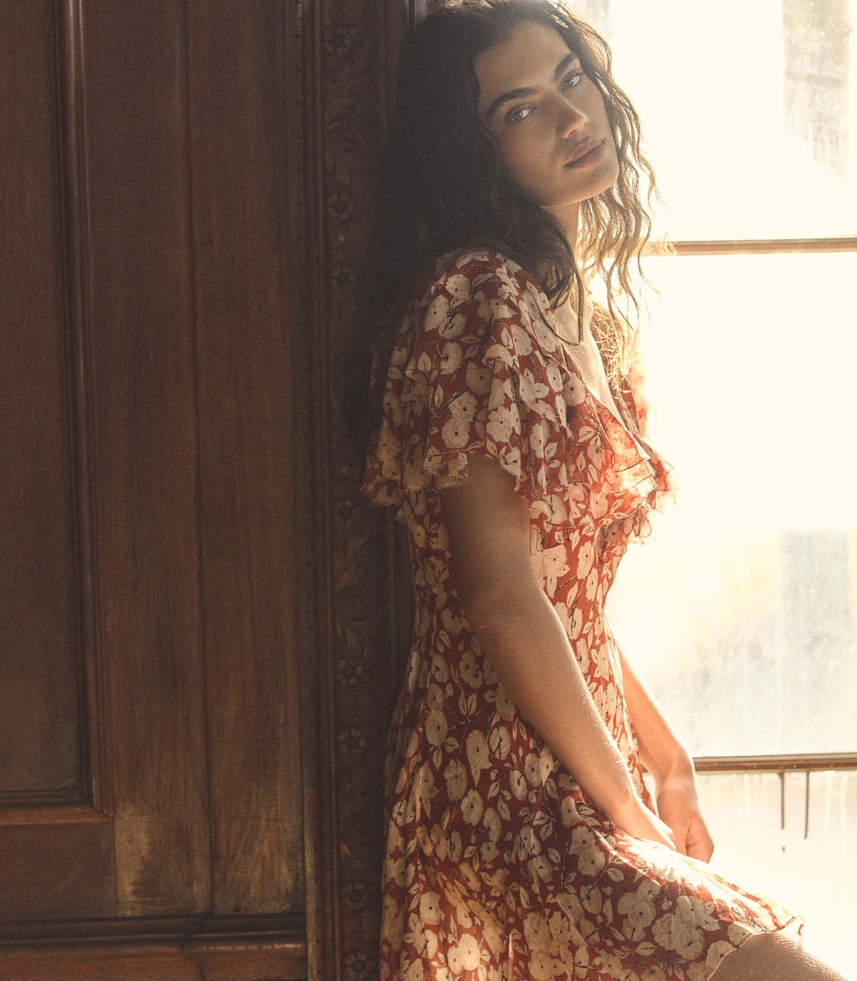 DÔEN ALCIDA DRESS -- ROUGE AMBRIDGE ROSE