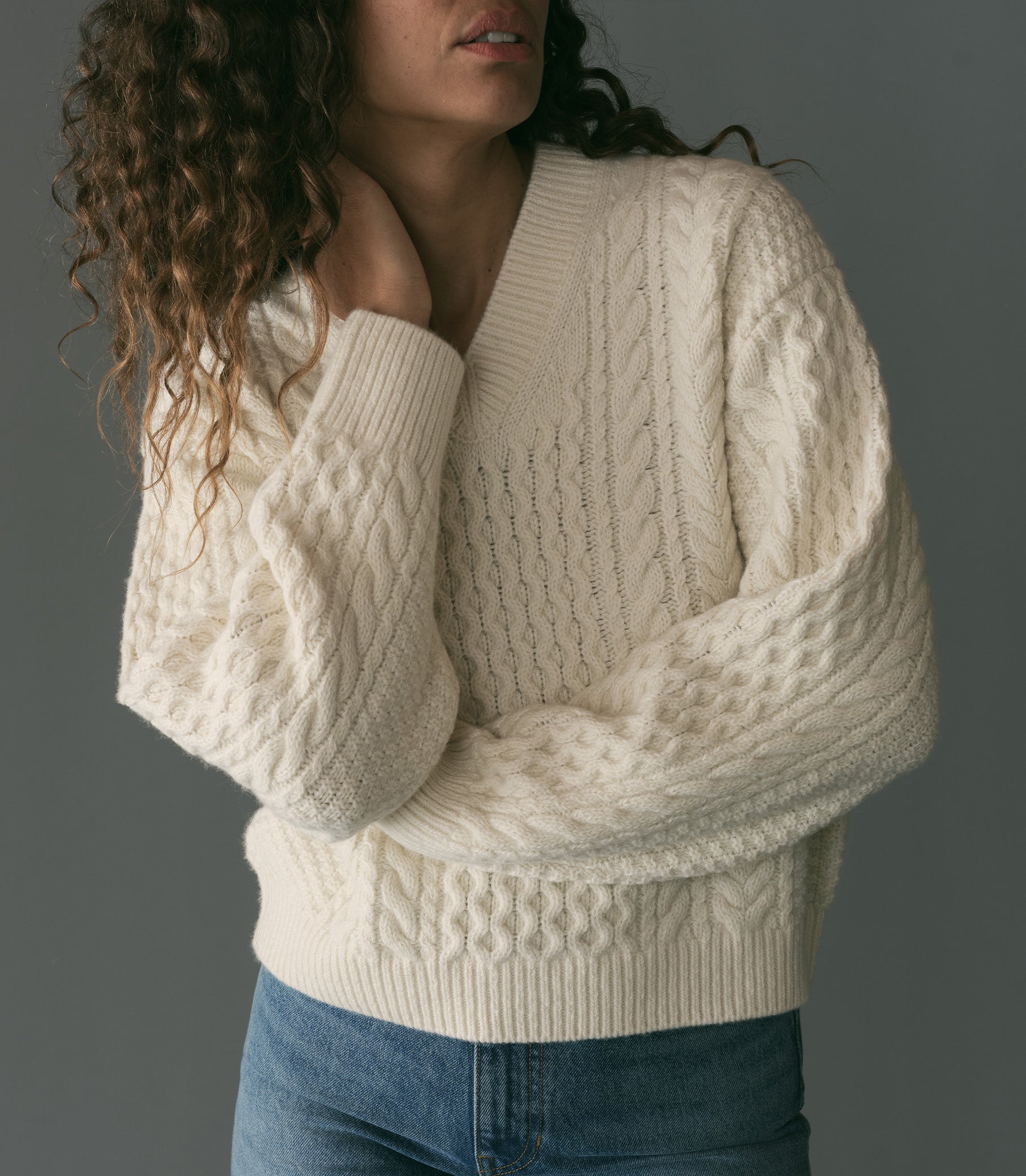 ALEAH SWEATER -- IVORY view 3