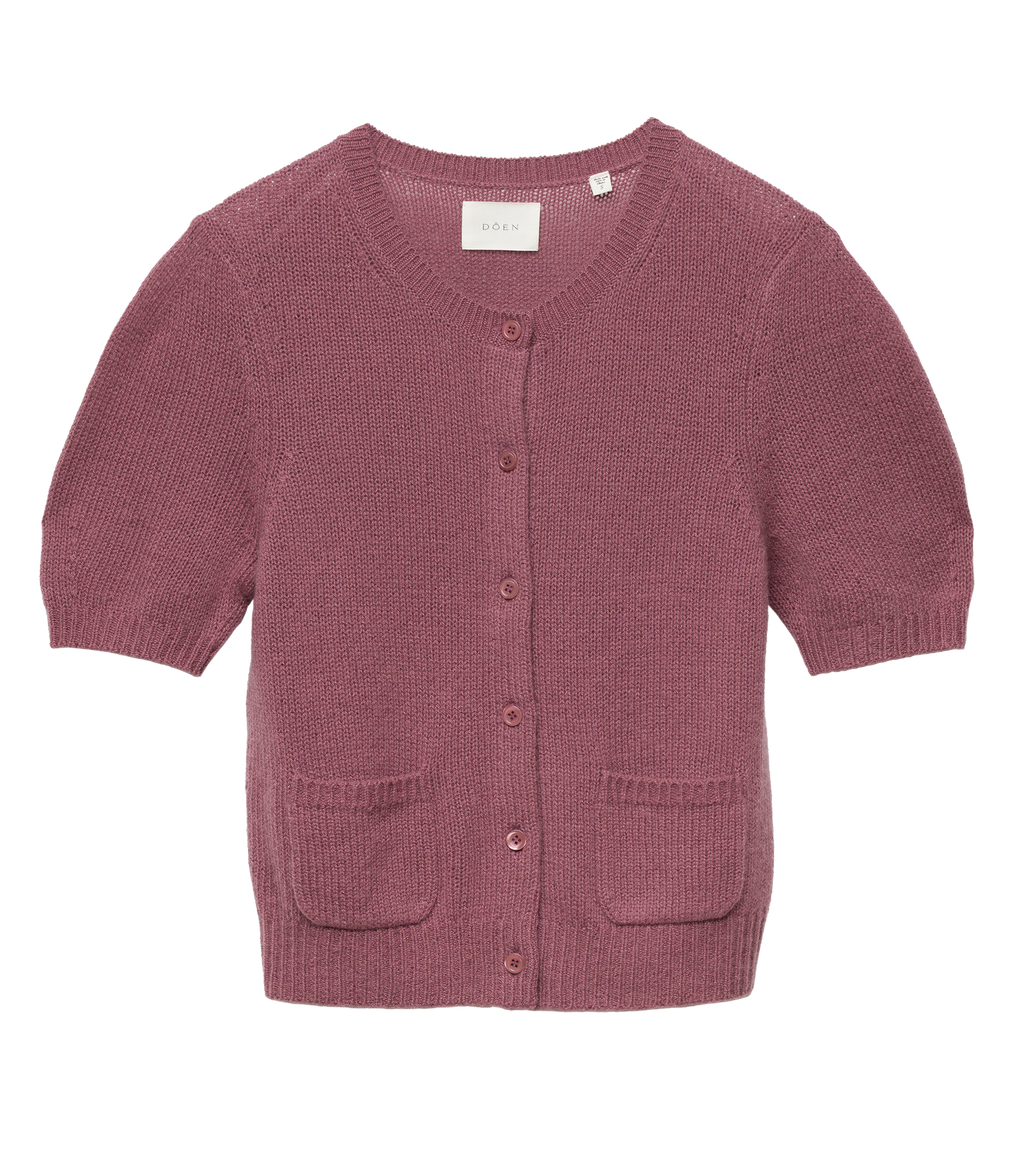 Alesia Cashmere Cardigan - Rose Mauve | DÔEN