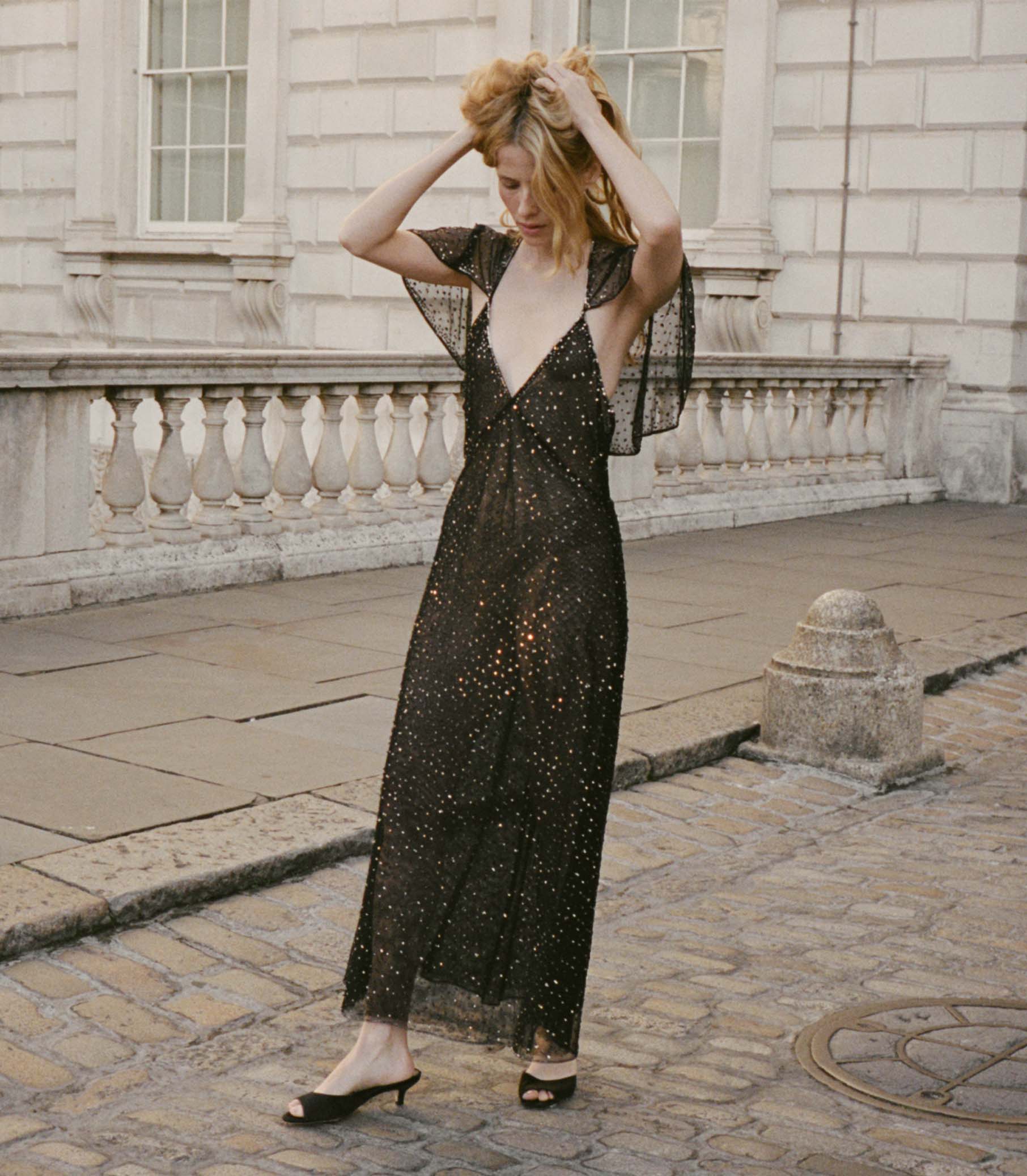 ALPHENA DRESS -- BLACK view 2