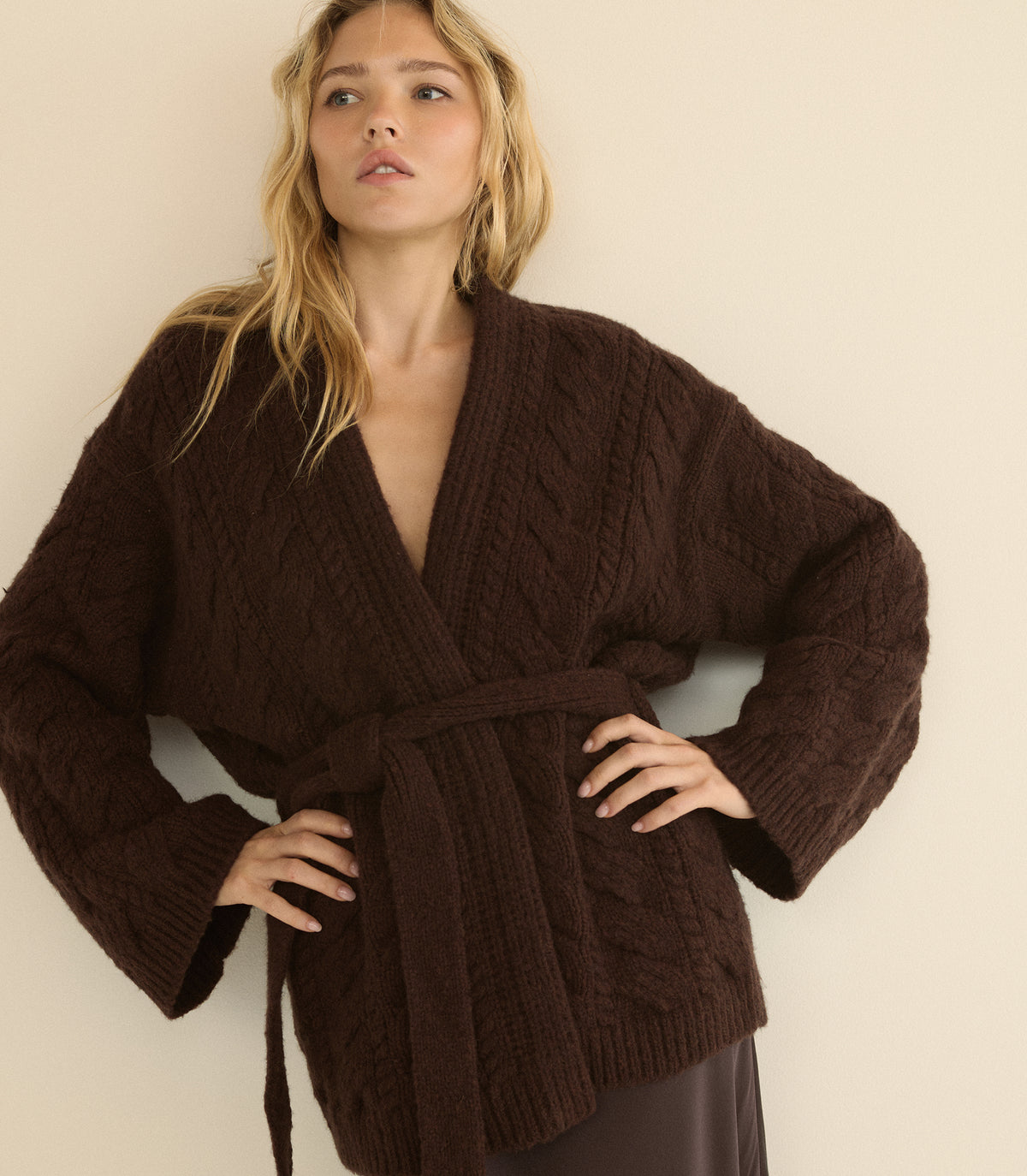 ALPINE CARDIGAN -- SYCAMORE BARK view 5
