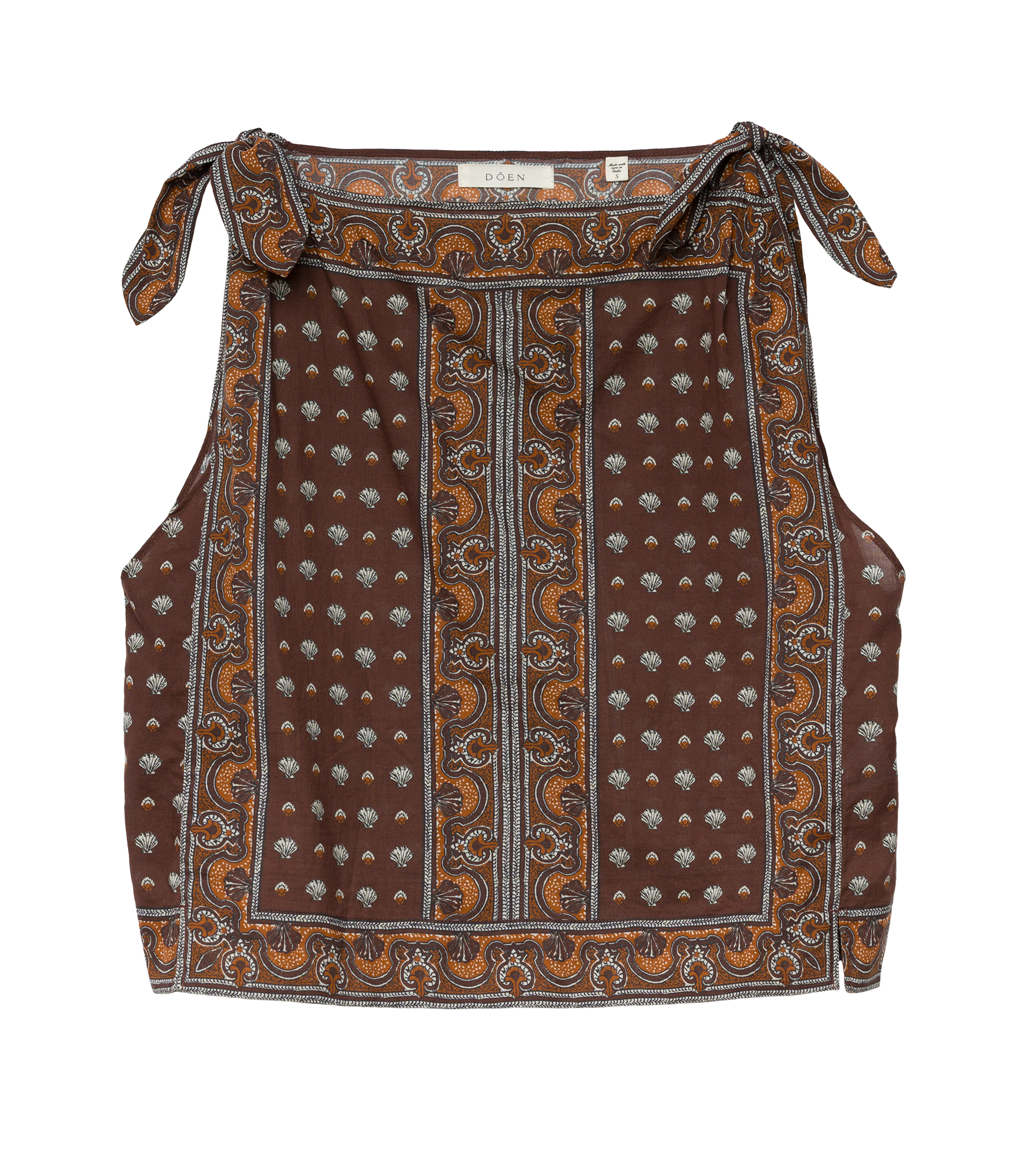 AMALIA TOP -- TERRE FOULARD DE LA MER view 5
