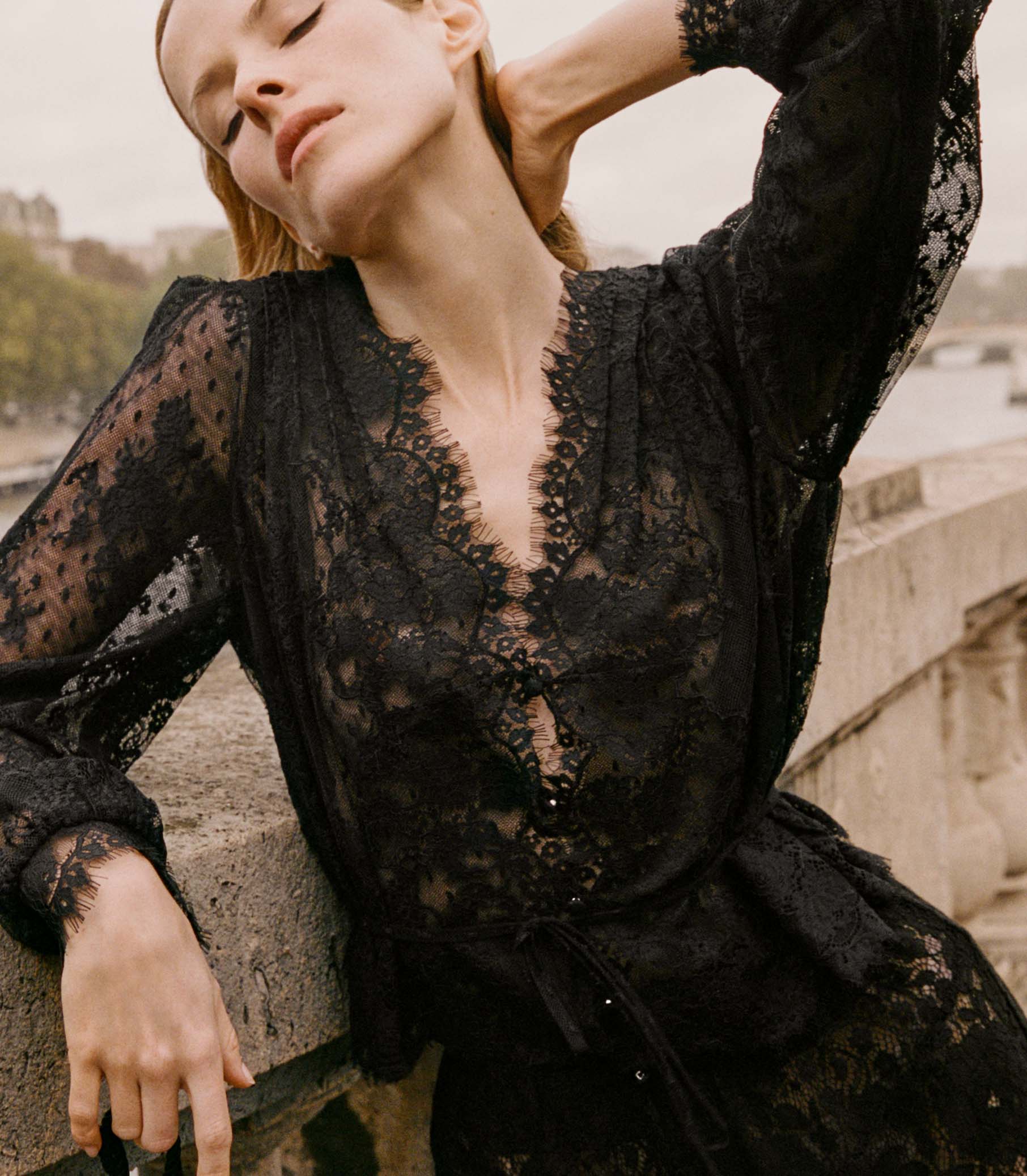AMALINE TOP -- BLACK view 1