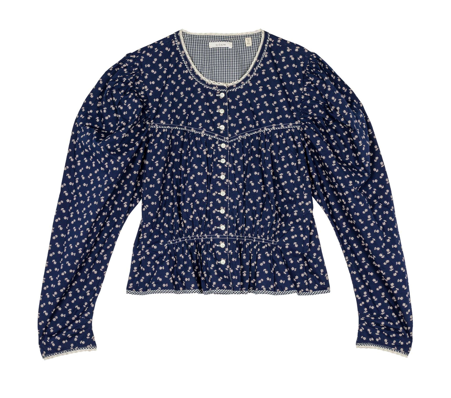 HMD -- AMELIA TOP -- INDIGO CALICO