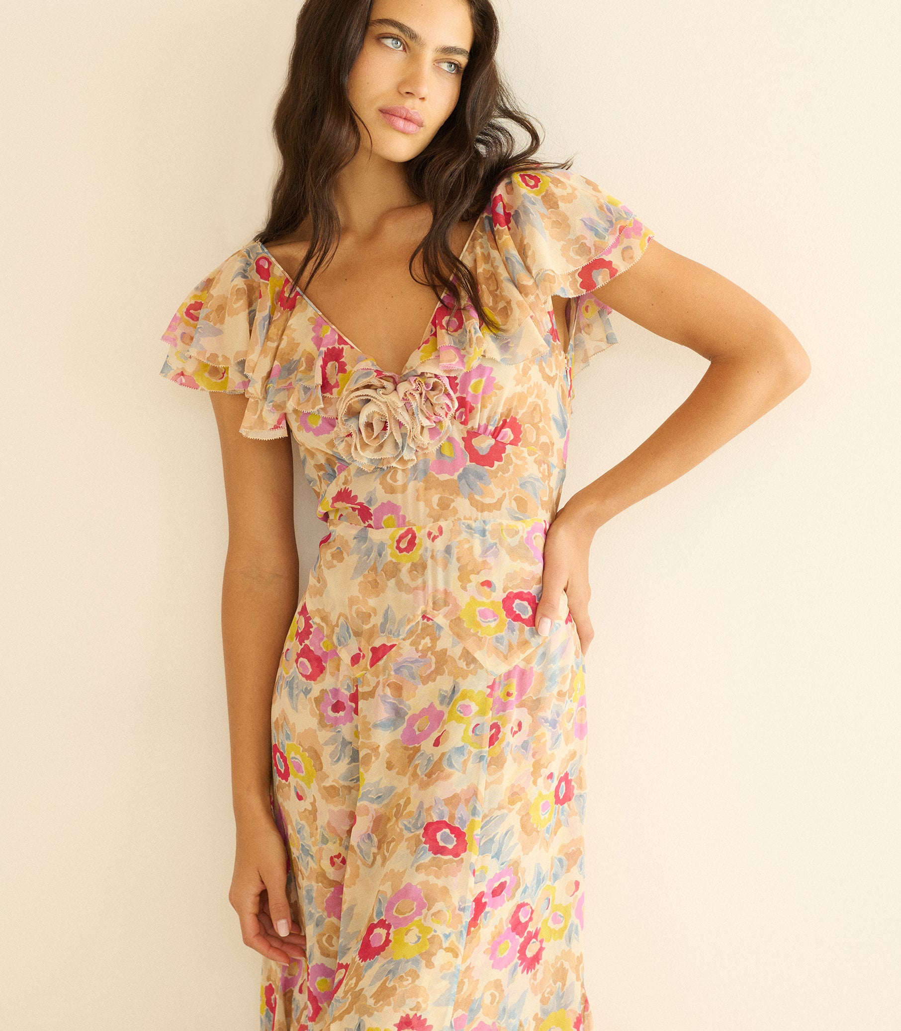 AMÉRELLE DRESS -- JARDIN DE CAMELIAS view 3
