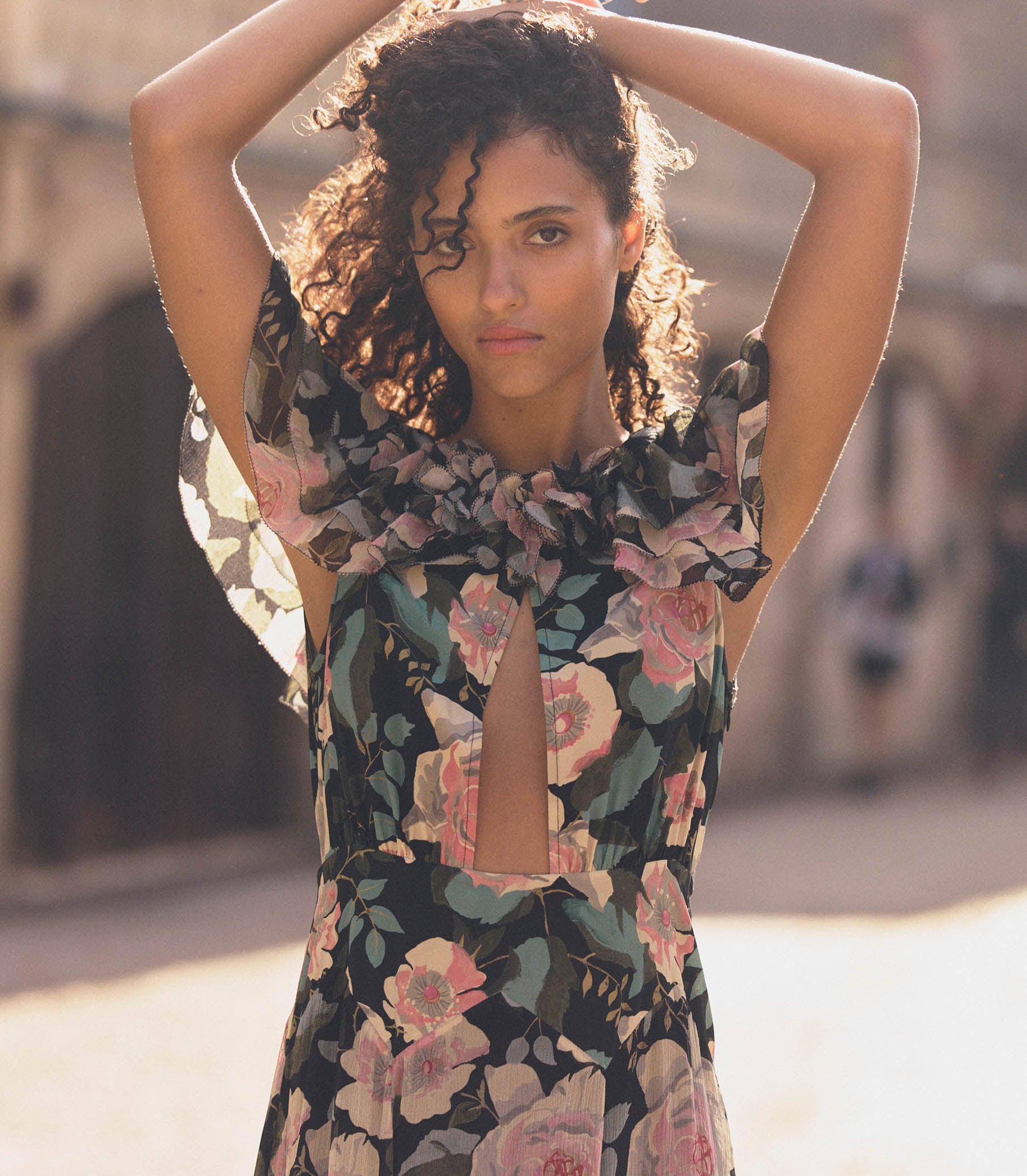 AMIRA DRESS -- ROSE GARDEN FLORAL view 2