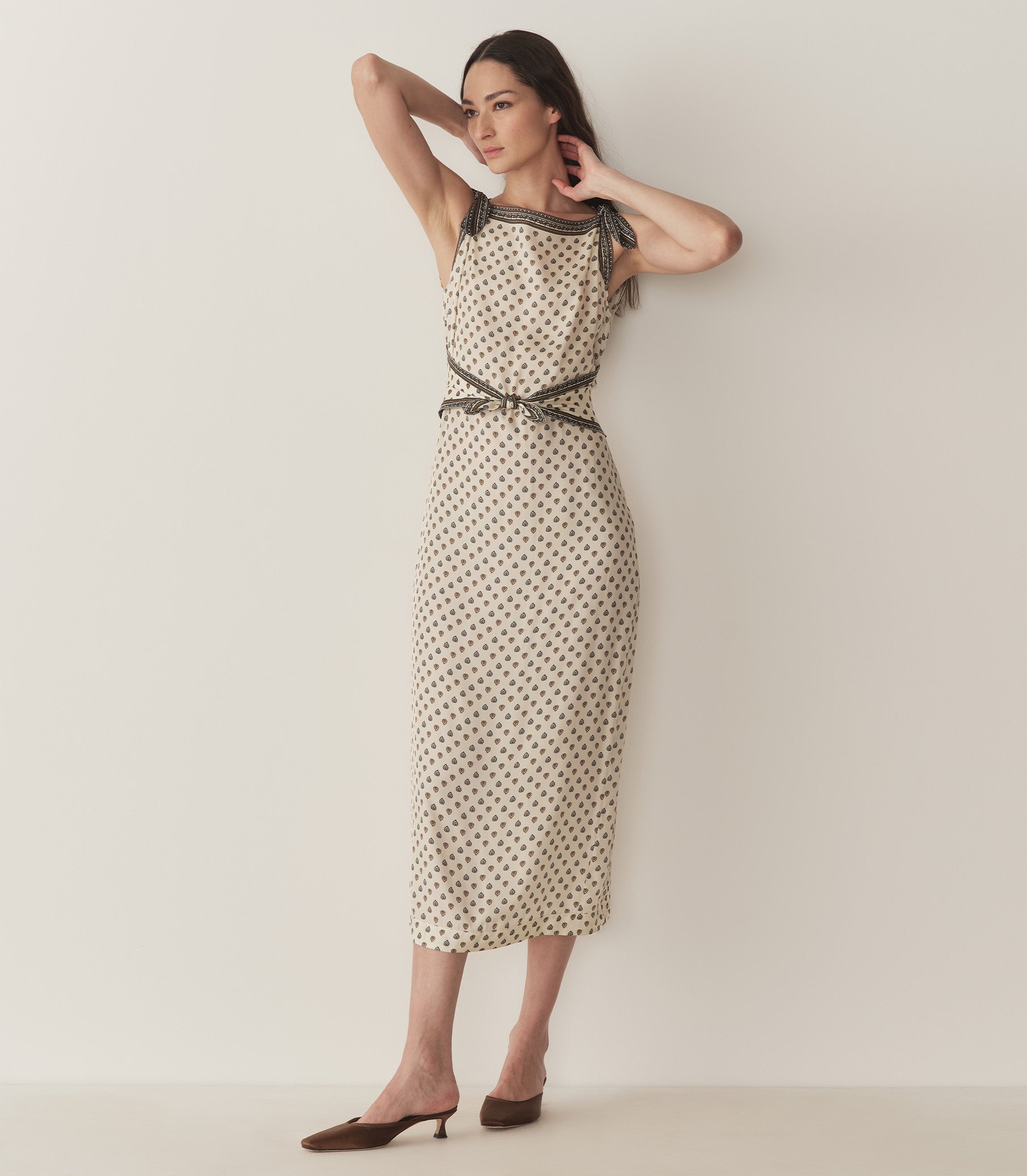 AMORETTE DRESS -- RIVIERA FOULARD view 7