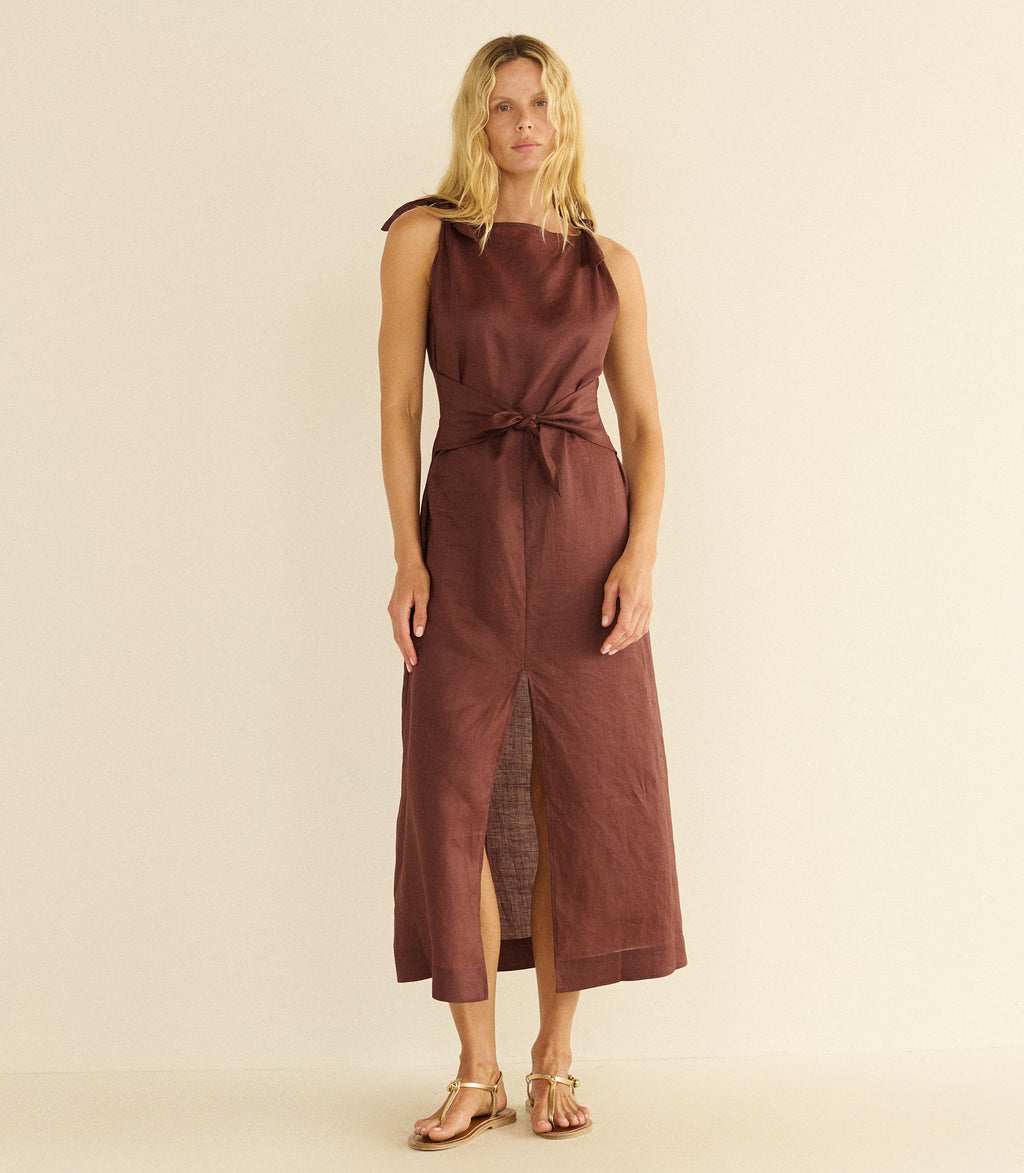 amorette linen dress Reformation Amorette Linen Dress