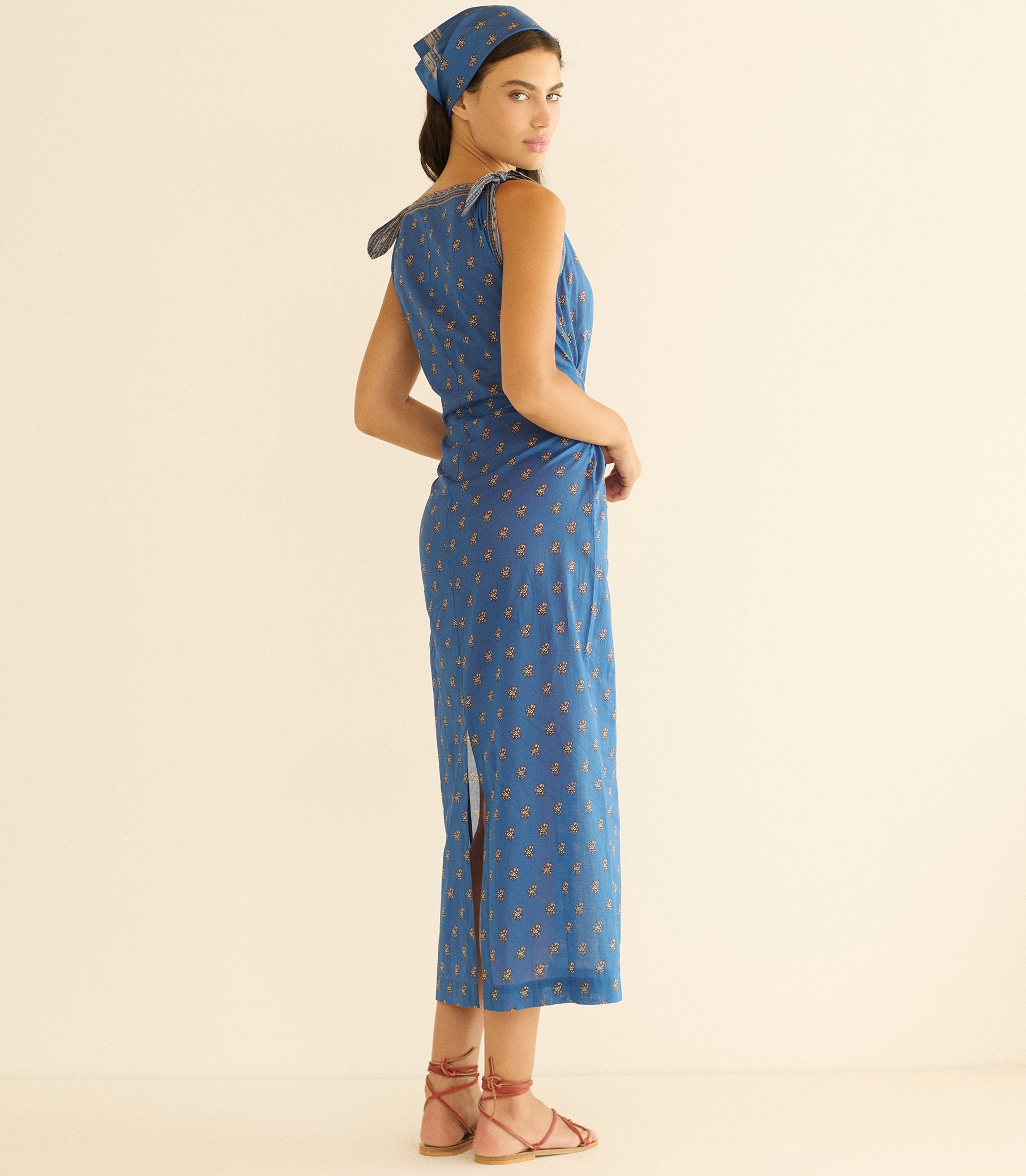 doen blue floral dress Amorette Dress - Eartha Paisley