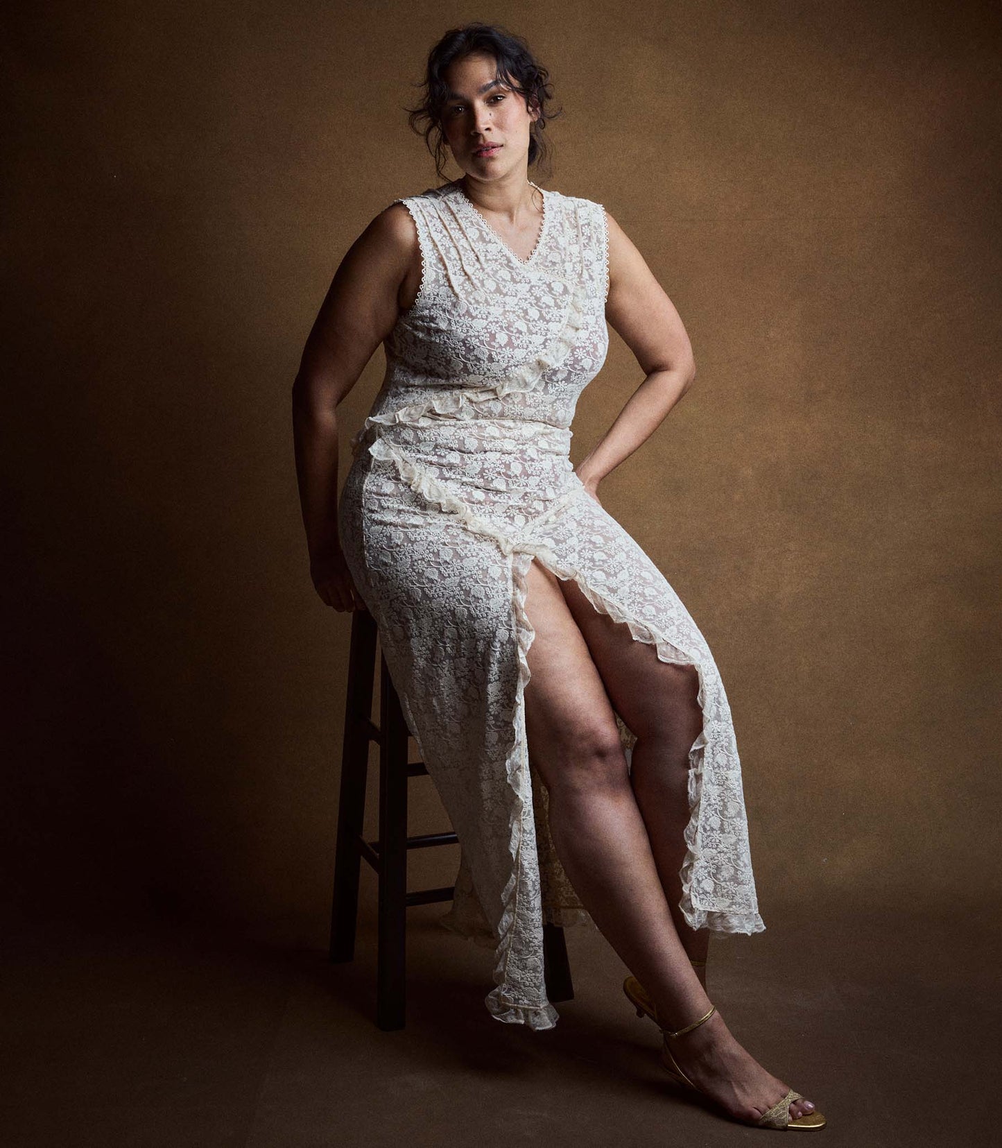 ANABELIA DRESS -- SOFT CAMELLIA