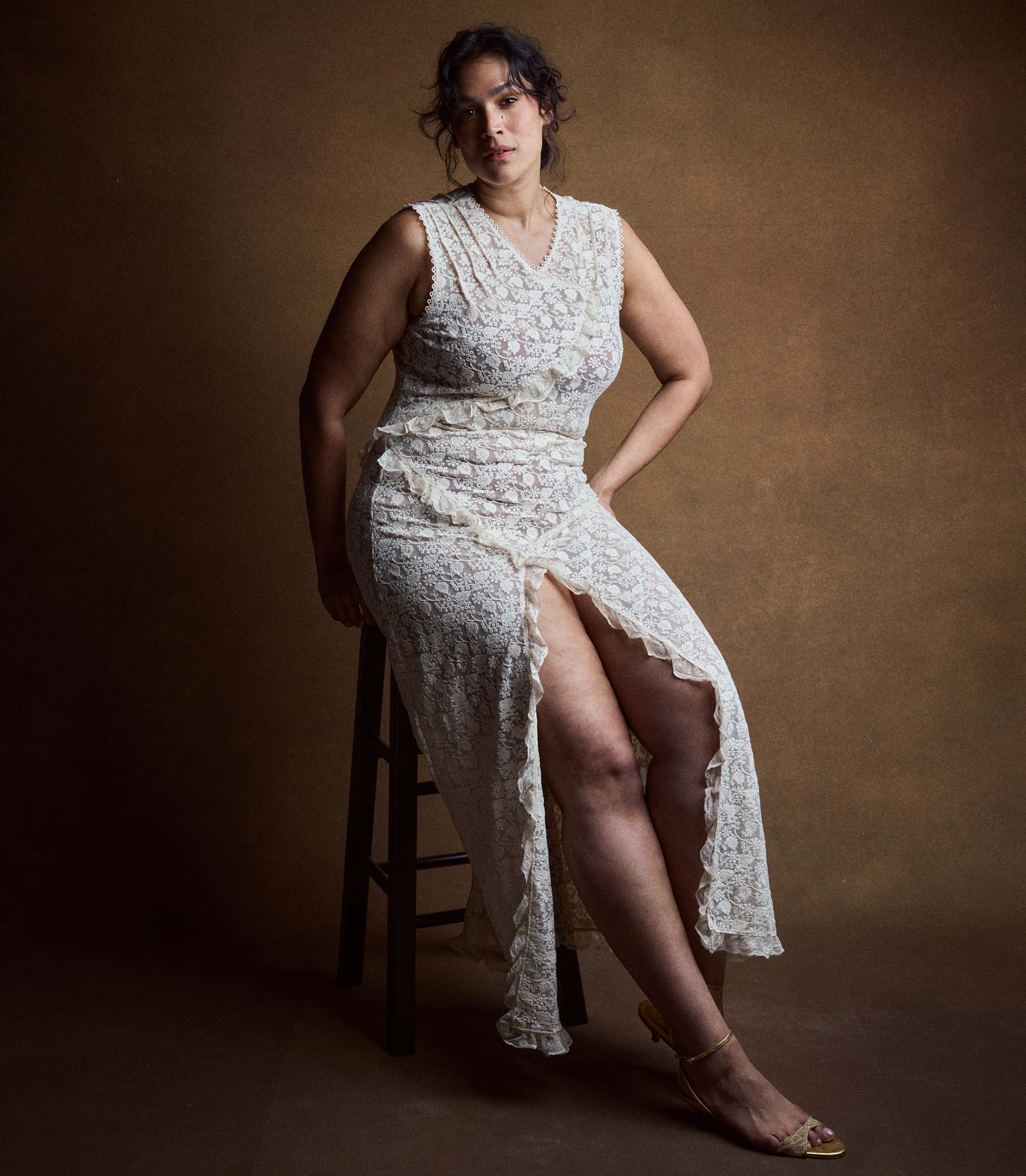 ANABELIA DRESS -- SOFT CAMELLIA view 7
