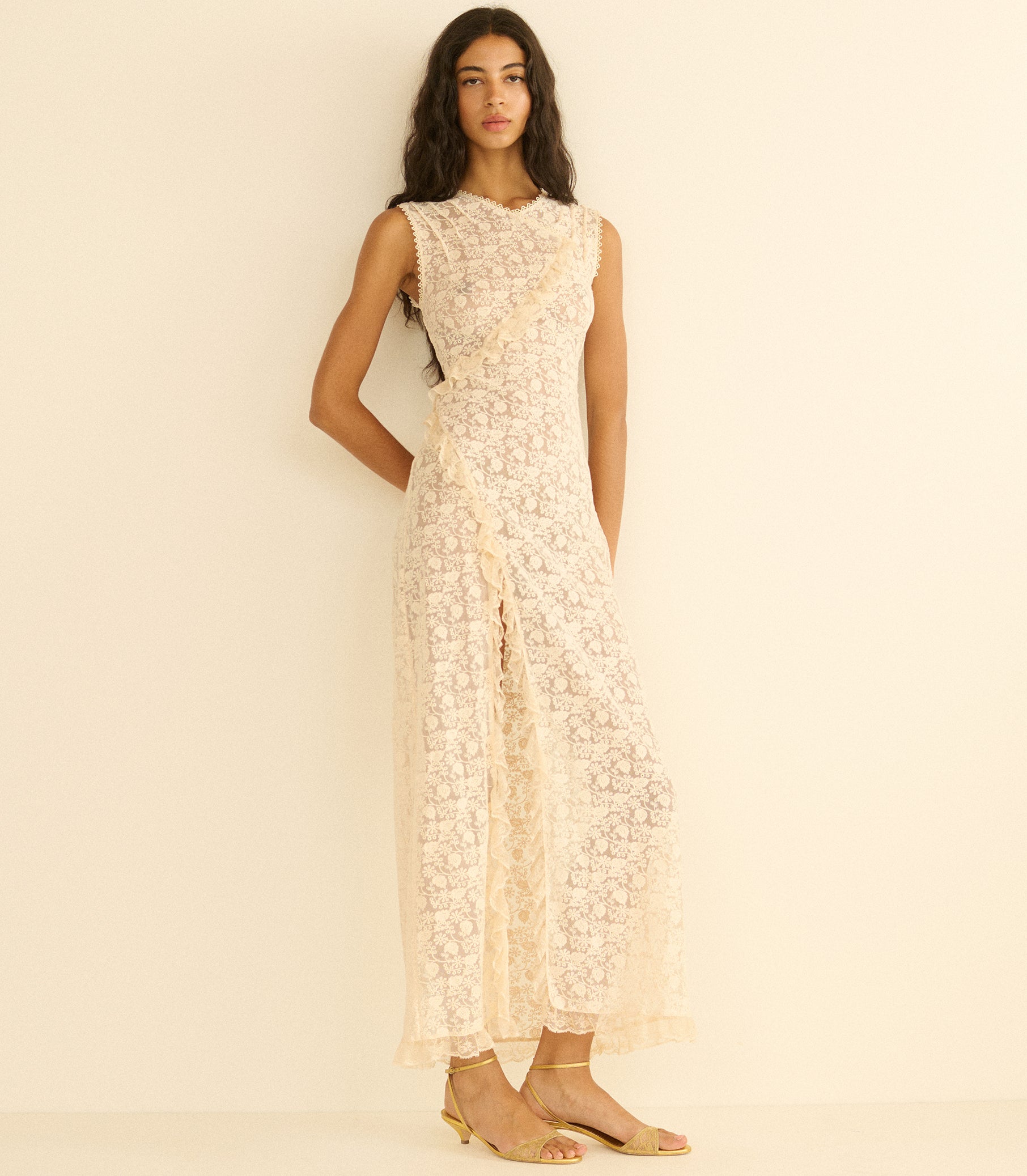 ANABELIA DRESS -- SOFT CAMELLIA view 4
