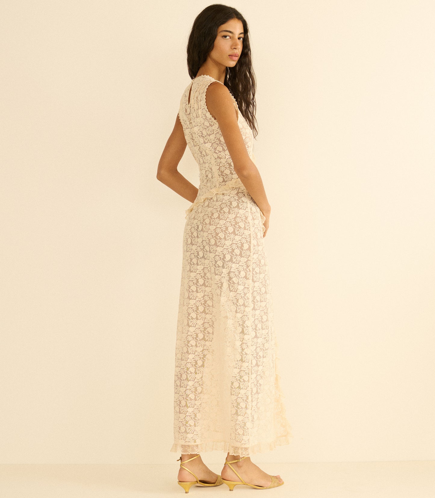 ANABELIA DRESS -- SOFT CAMELLIA