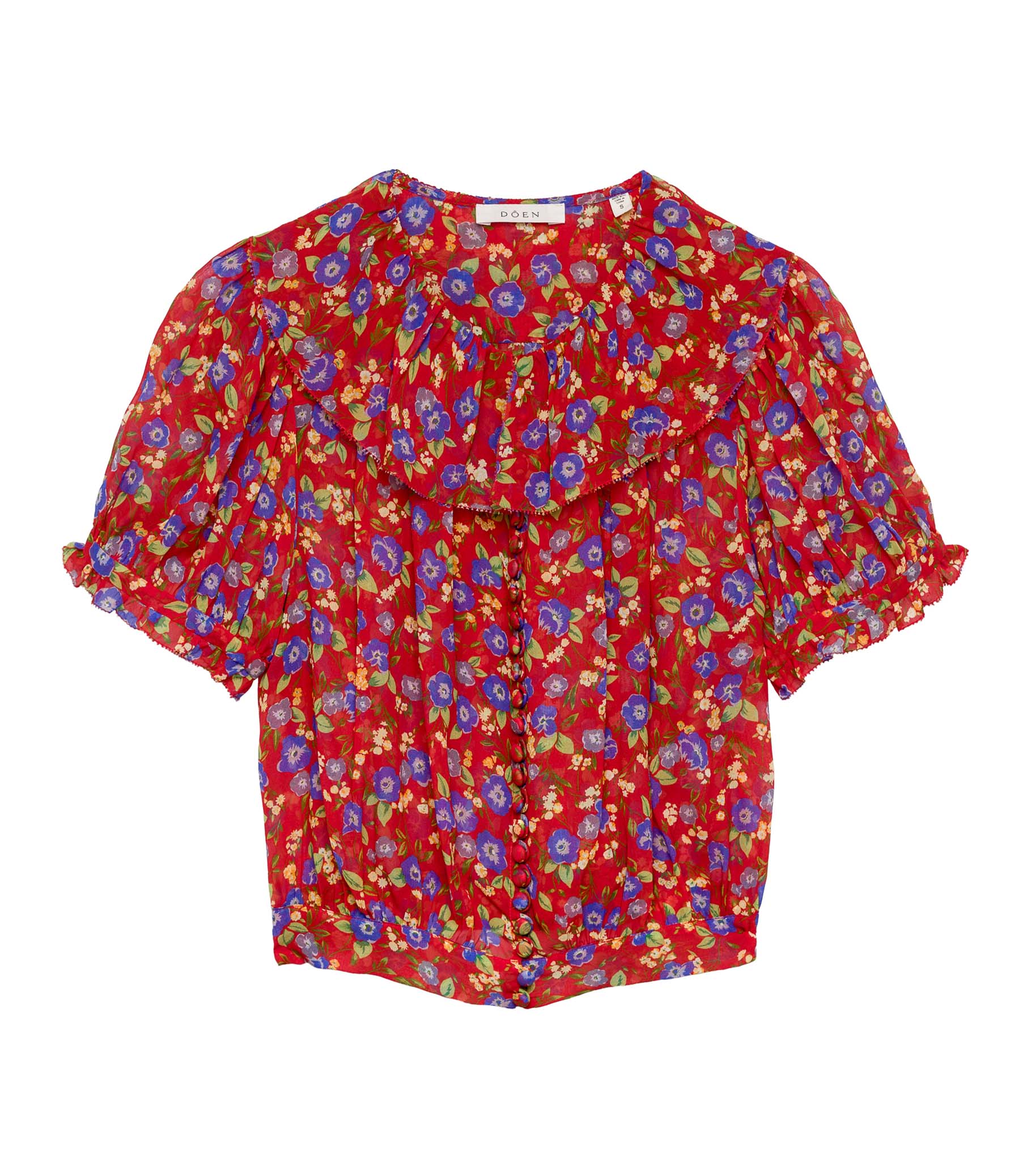 ANAISE TOP -- RED DAYFLOWER MEADOW view 5