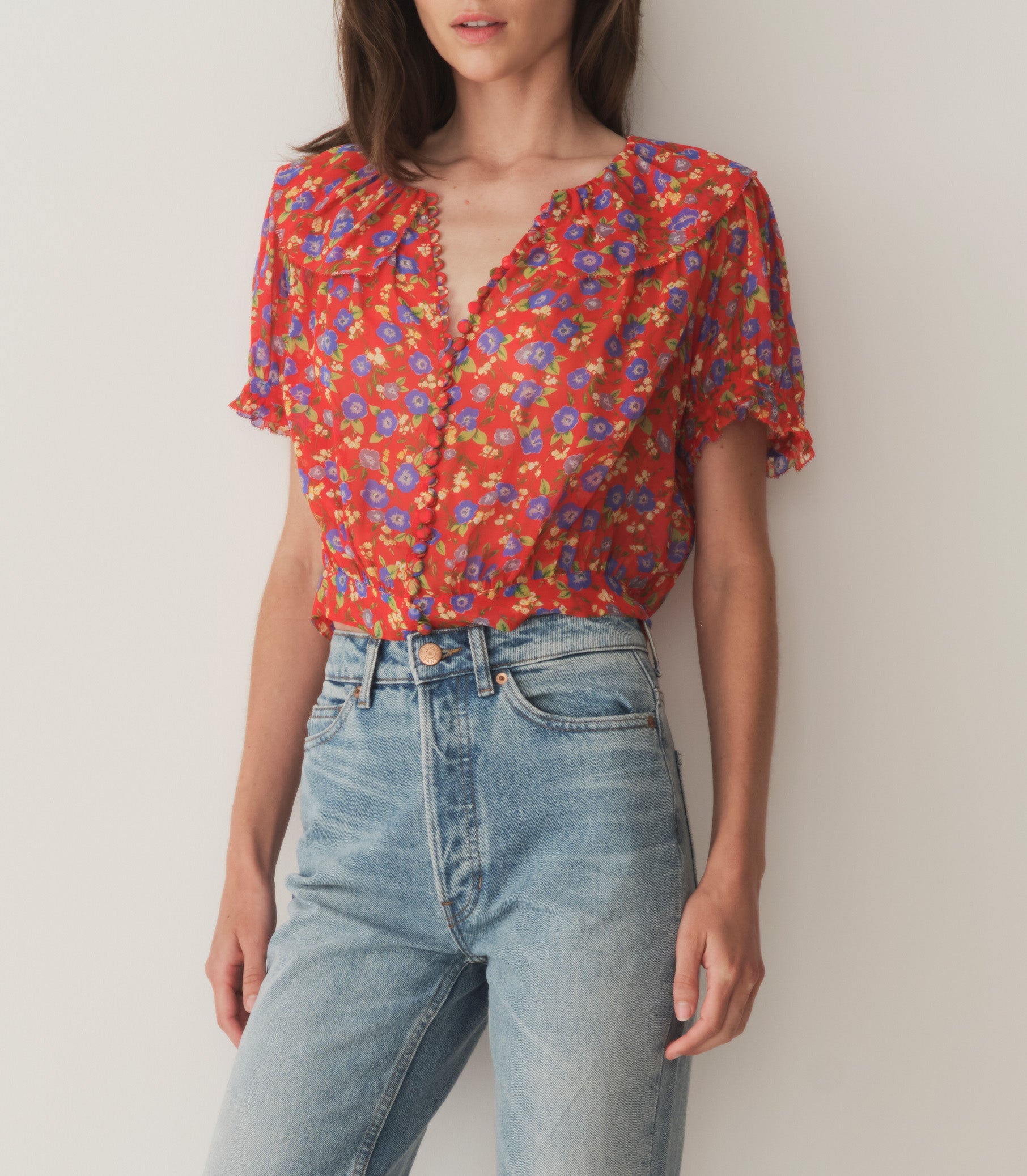 HMD -- ANAISE TOP -- RED DAYFLOWER MEADOW view 3
