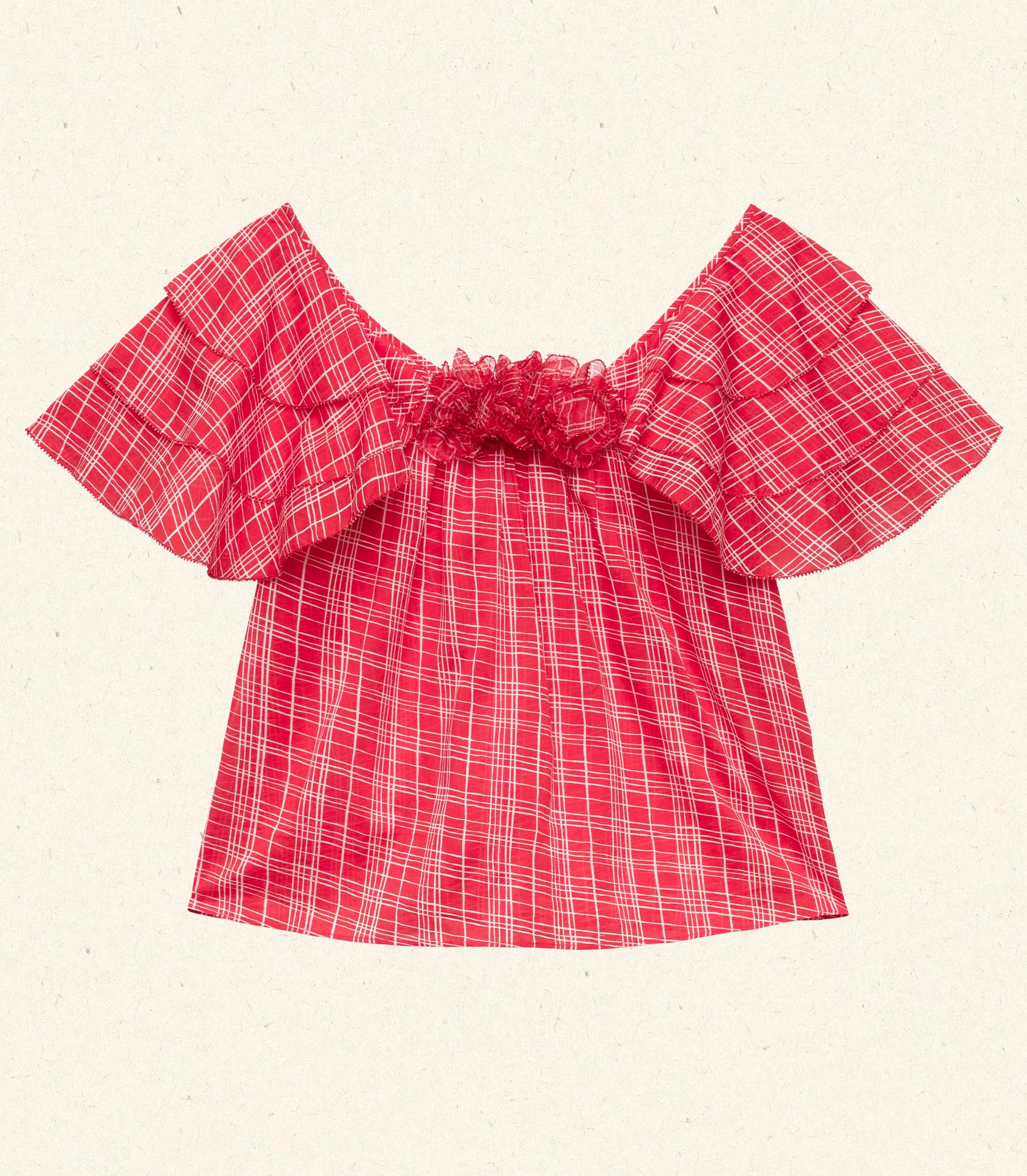 HMD -- ANALICIA TOP -- SYLVIE PLAID view 7
