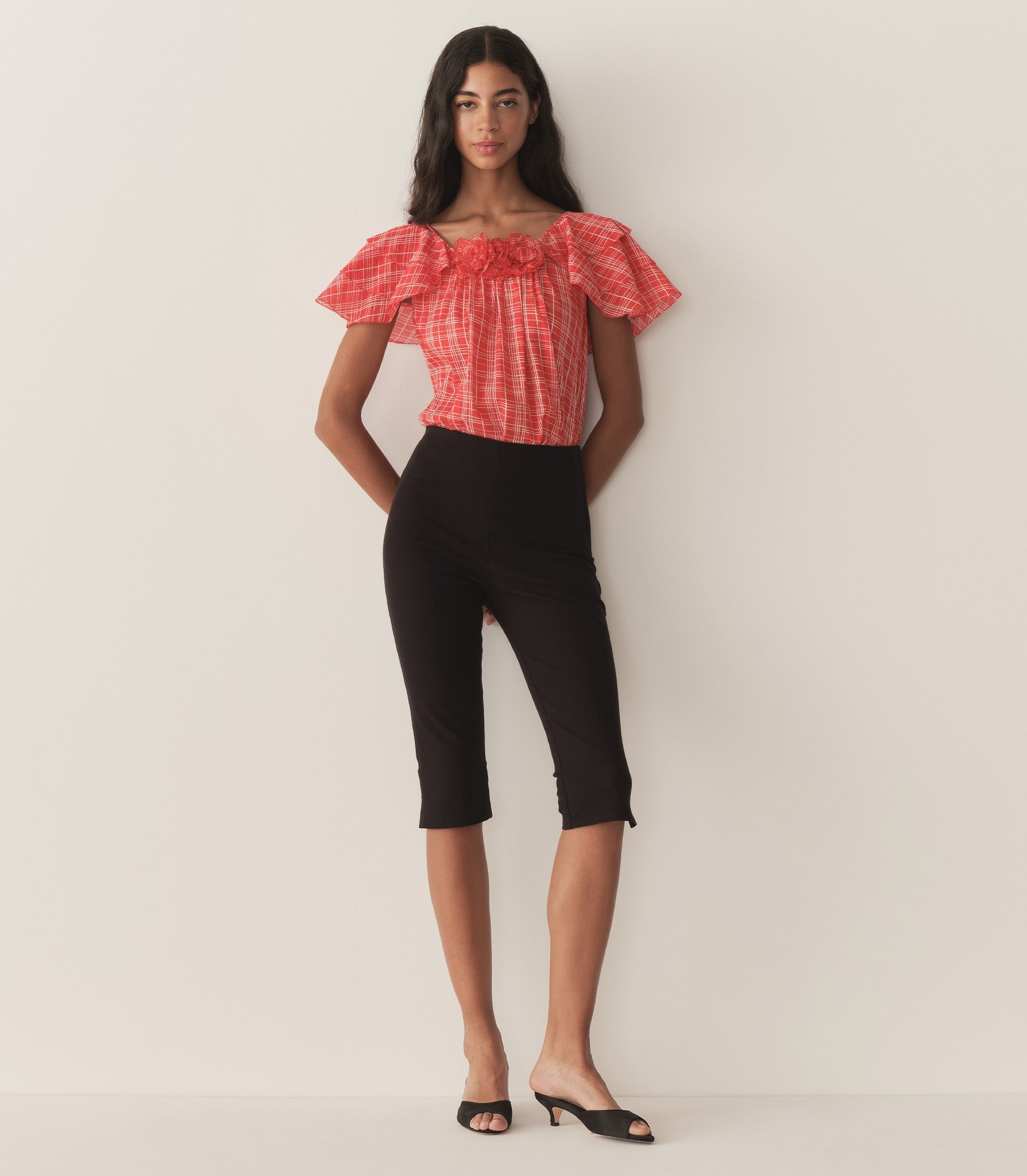 HMD -- ANALICIA TOP -- SYLVIE PLAID view 5
