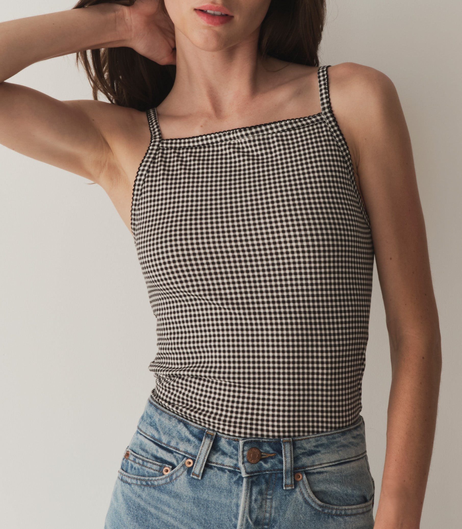 HMD -- ANGIE TANK -- NOIR LA MADDALENA GINGHAM view 3
