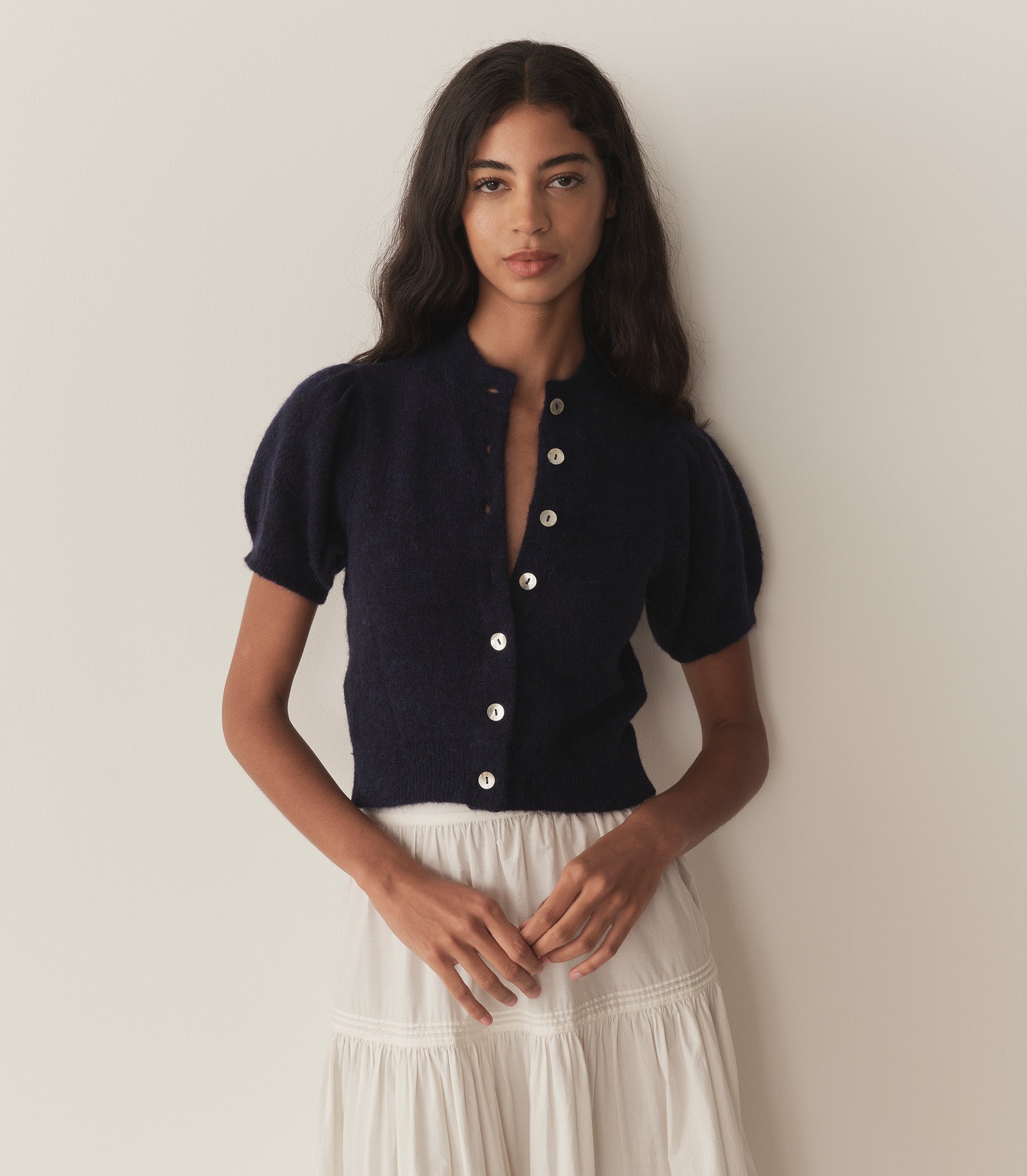 ANISA CARDIGAN -- NAVY view 4