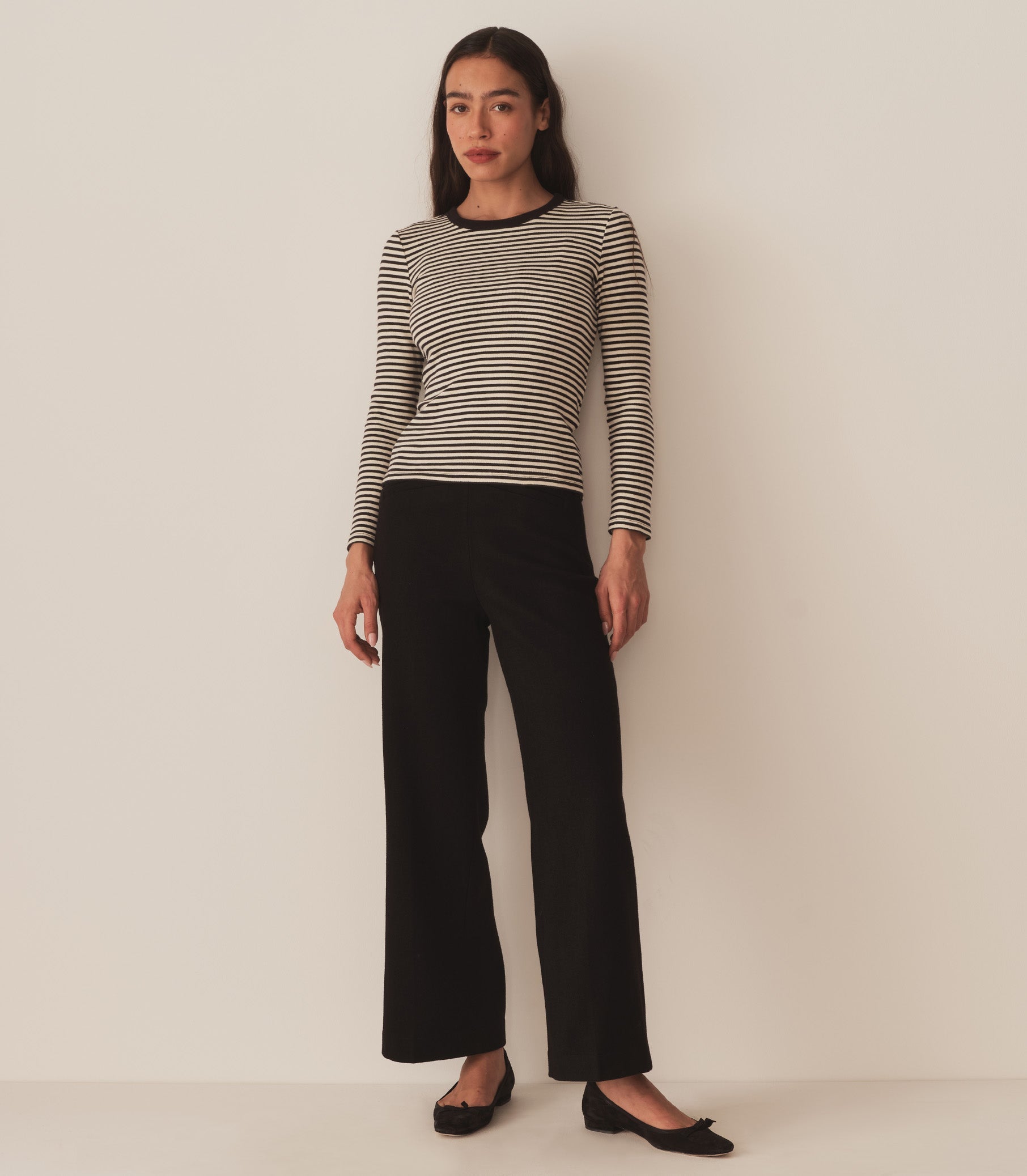 HMD -- ANNIE TEE -- BLACK VENETIA STRIPE view 4