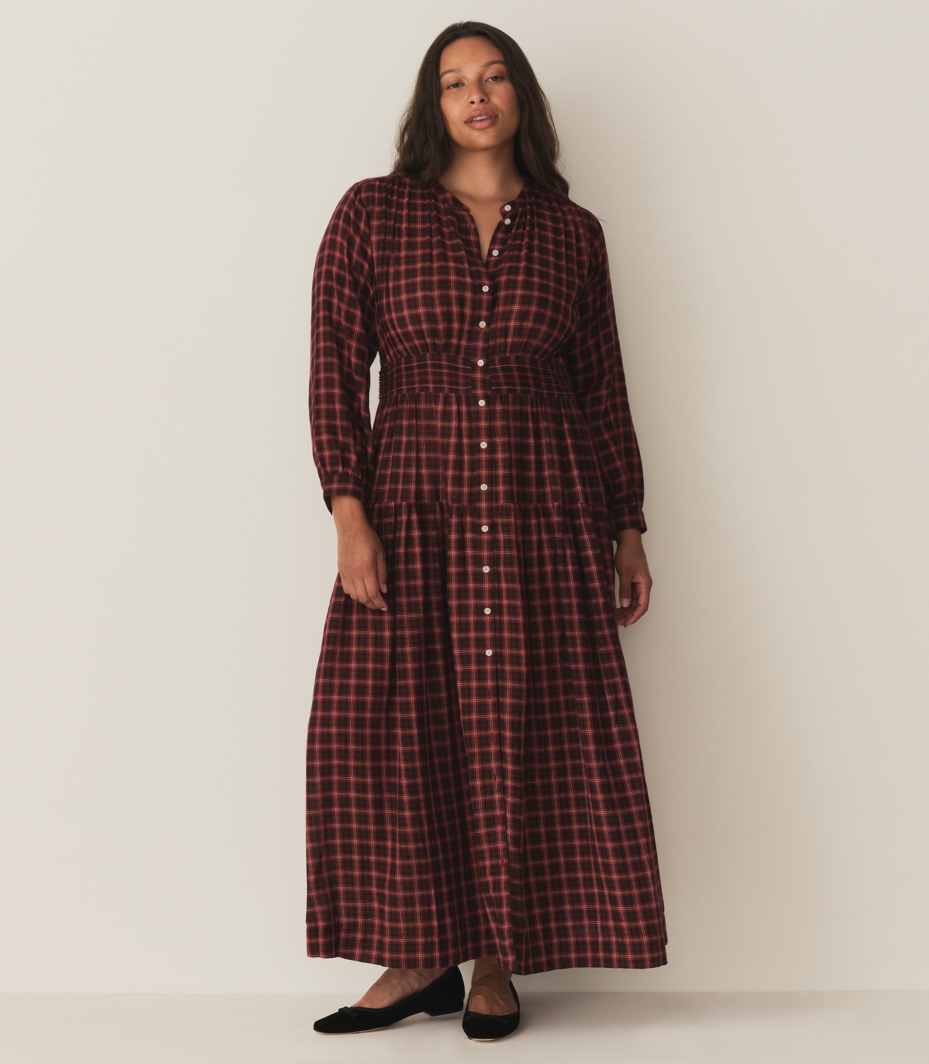 HMD -- ANNIKA DRESS -- ROUGE COUNTRYSIDE PLAID view 8