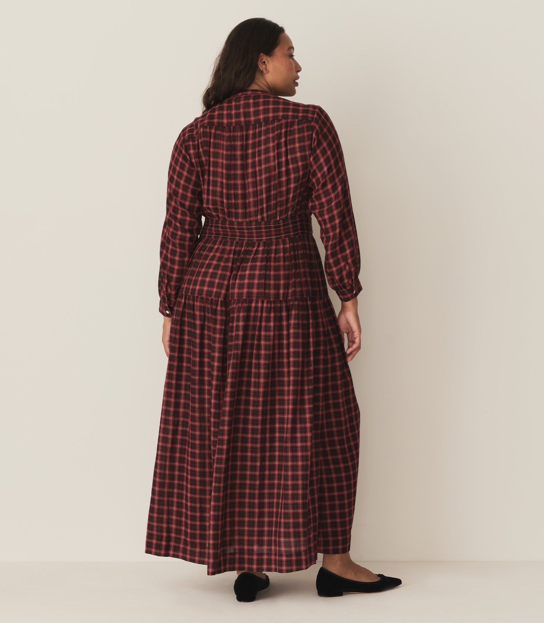 ANNIKA DRESS -- ROUGE COUNTRYSIDE PLAID view 9