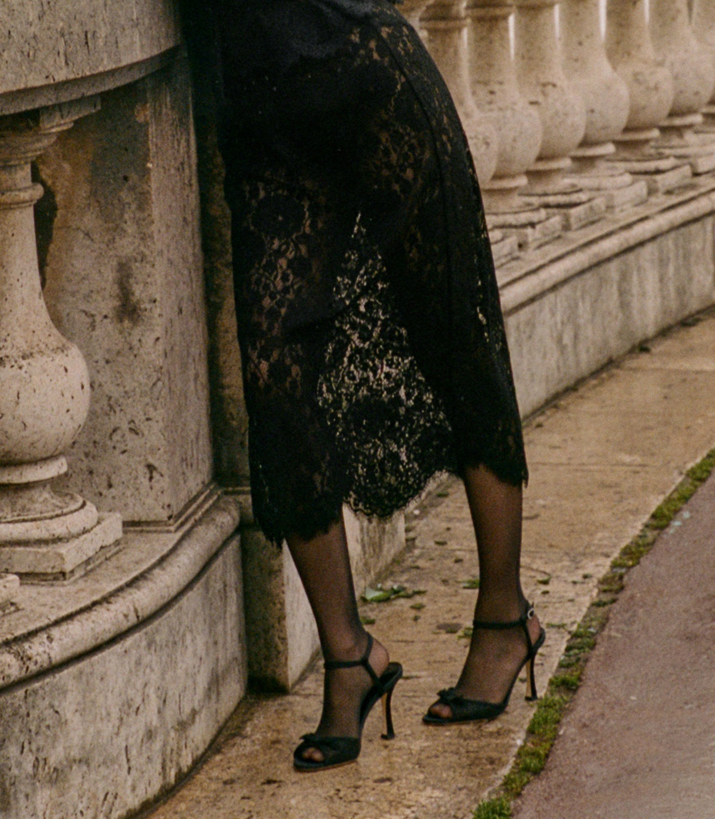 ARIANNA HIGH HEEL -- BLACK LACE