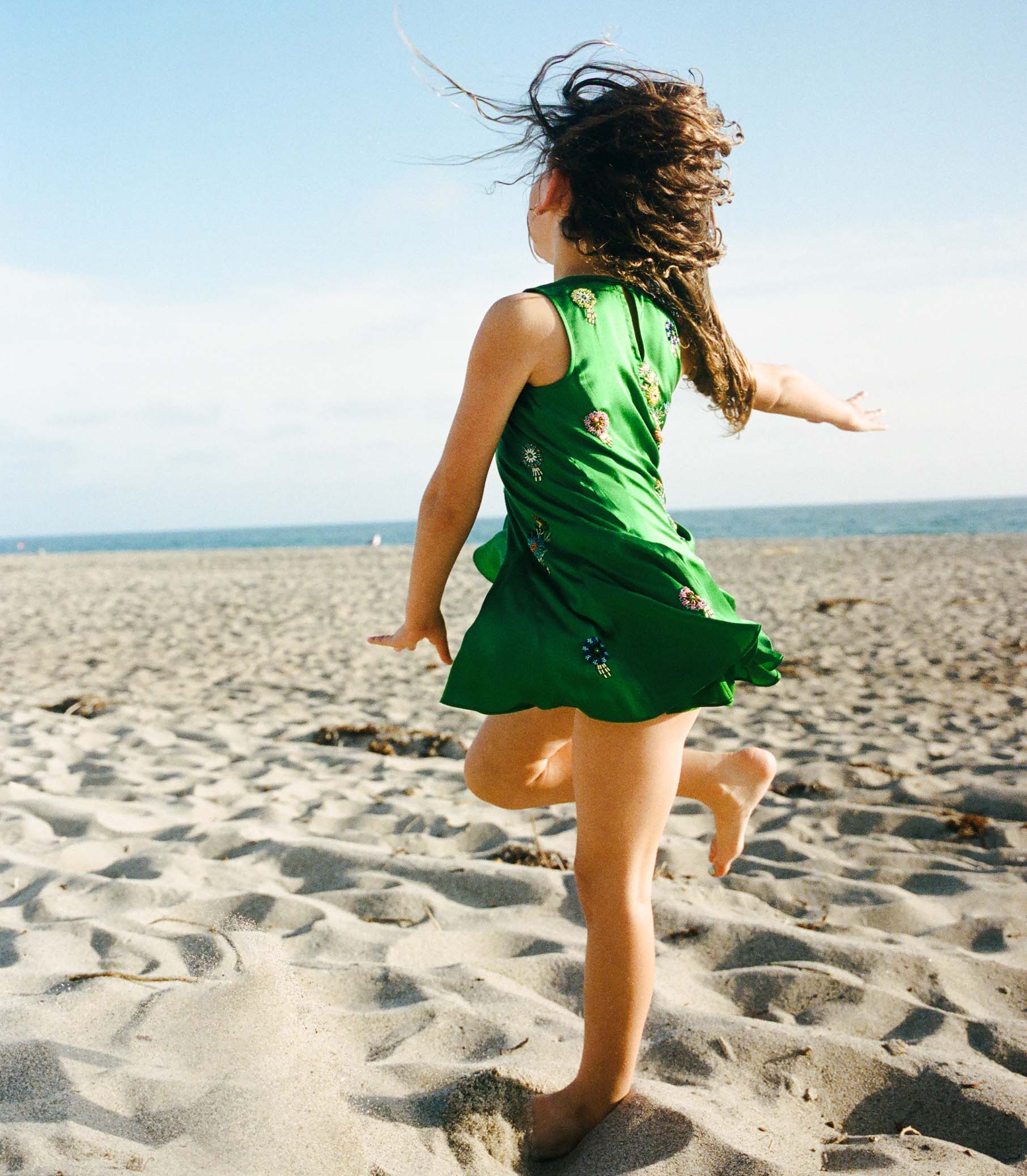ARIEL DRESS -- EMERALD view 3
