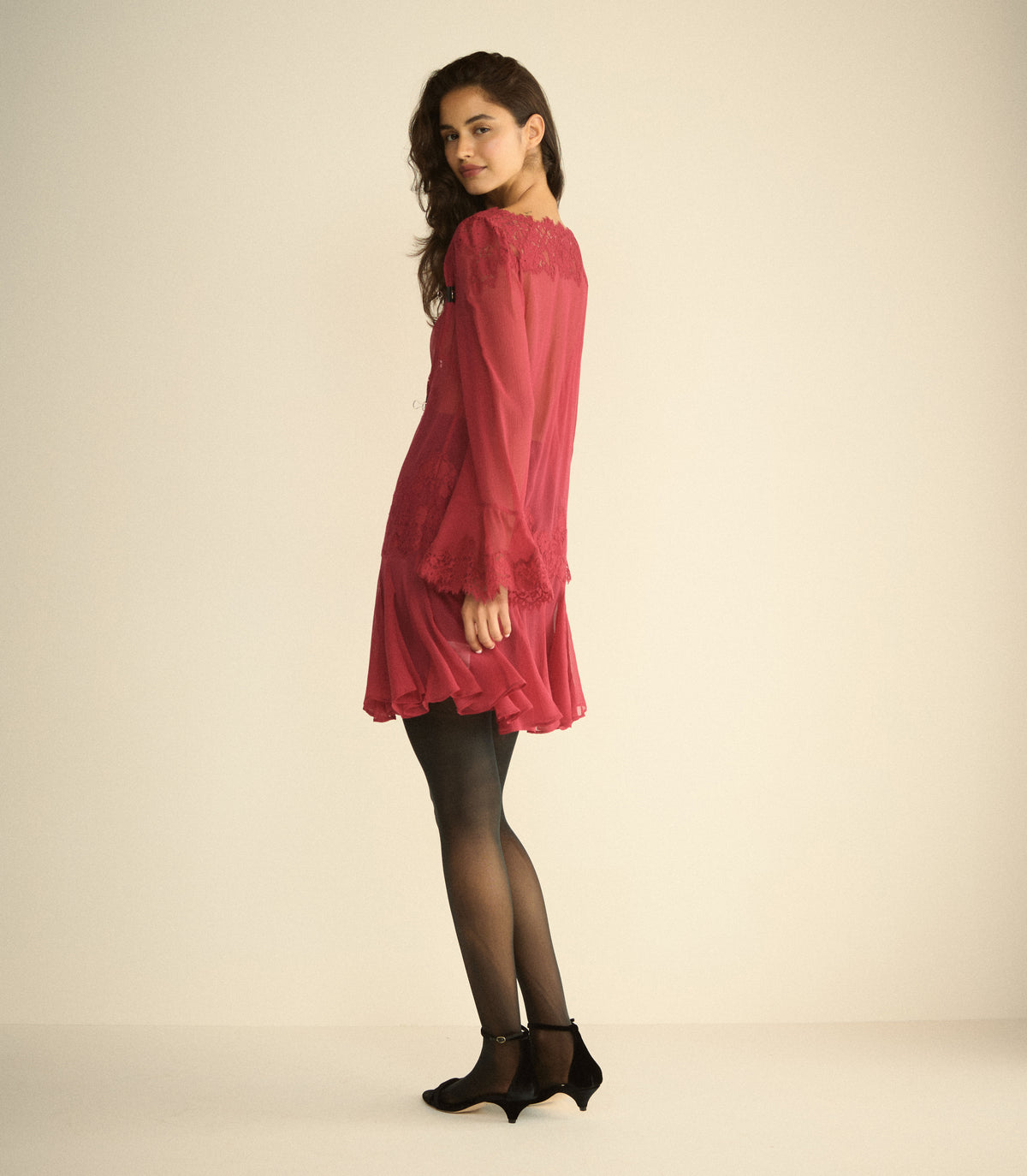 ARMANCE DRESS -- RED SNAPDRAGON view 6
