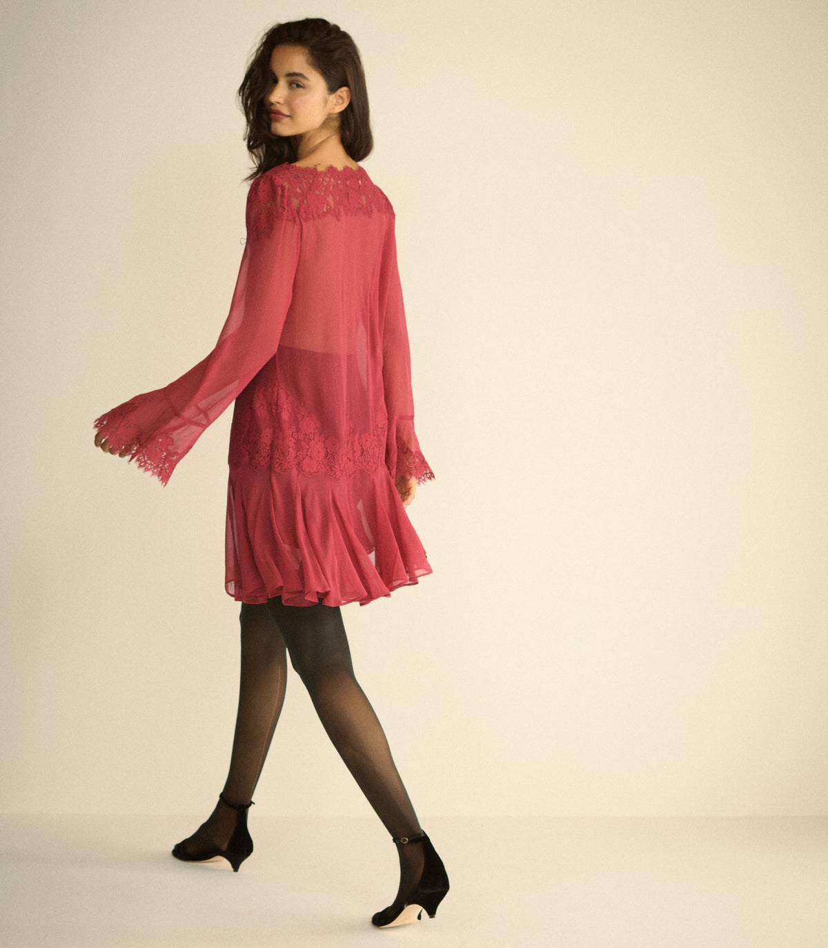 ARMANCE DRESS -- RED SNAPDRAGON