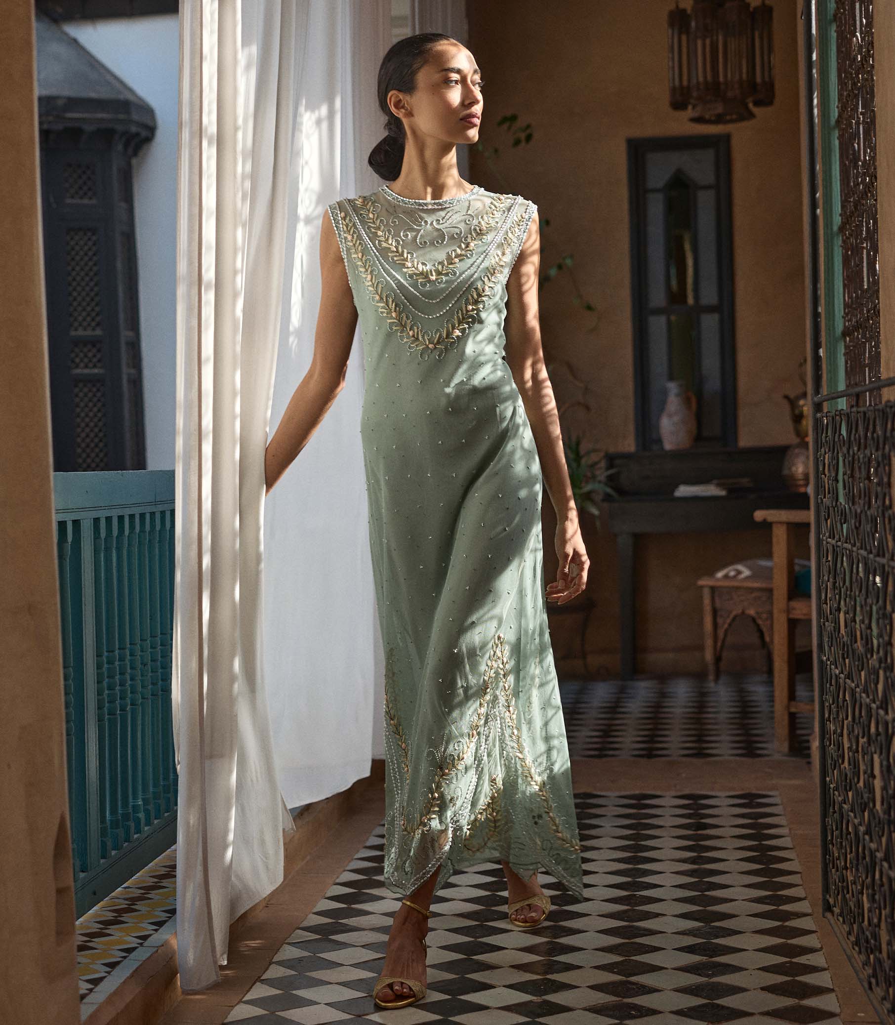 ARTEMISE DRESS -- SAGE view 5
