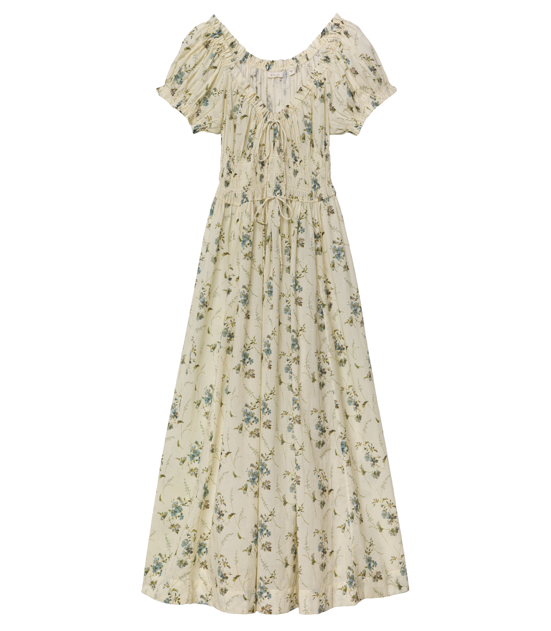 DEN Women's Ashlynn Floral Cotton Midi-Dress - Sunshine Prairie Rose - Size XS DEN Women's Ashlynn Floral Cotton Midi-Dress - Sunshine Prairie Rose - Size XS
