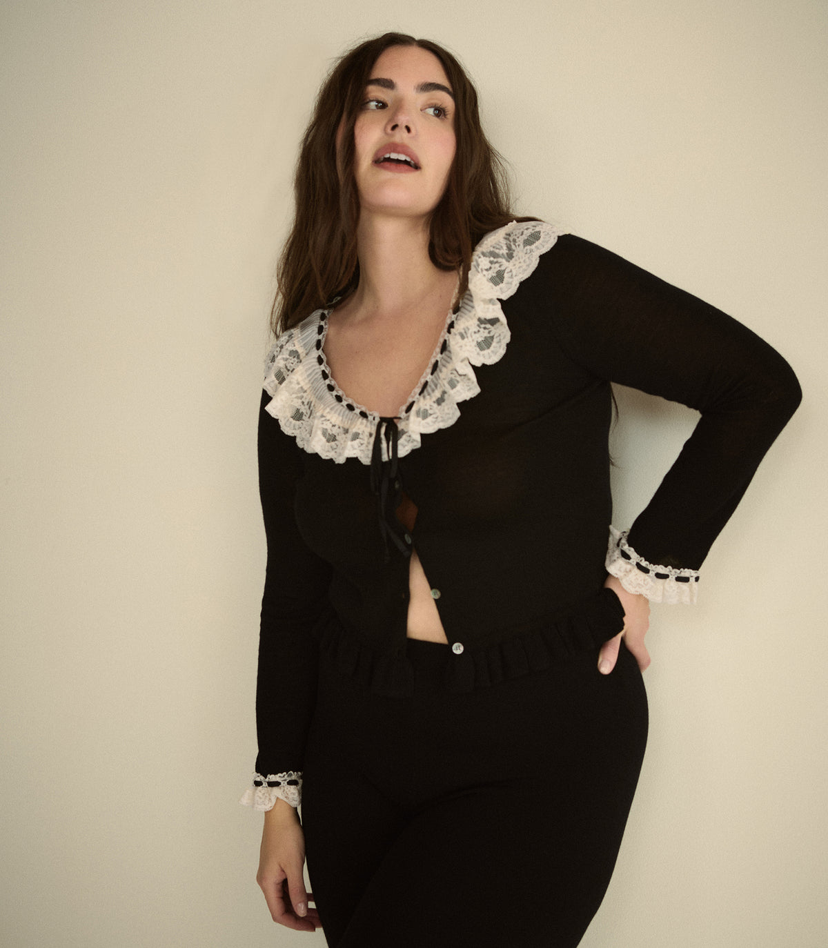 AUBRIELLE CARDIGAN -- BLACK view 5
