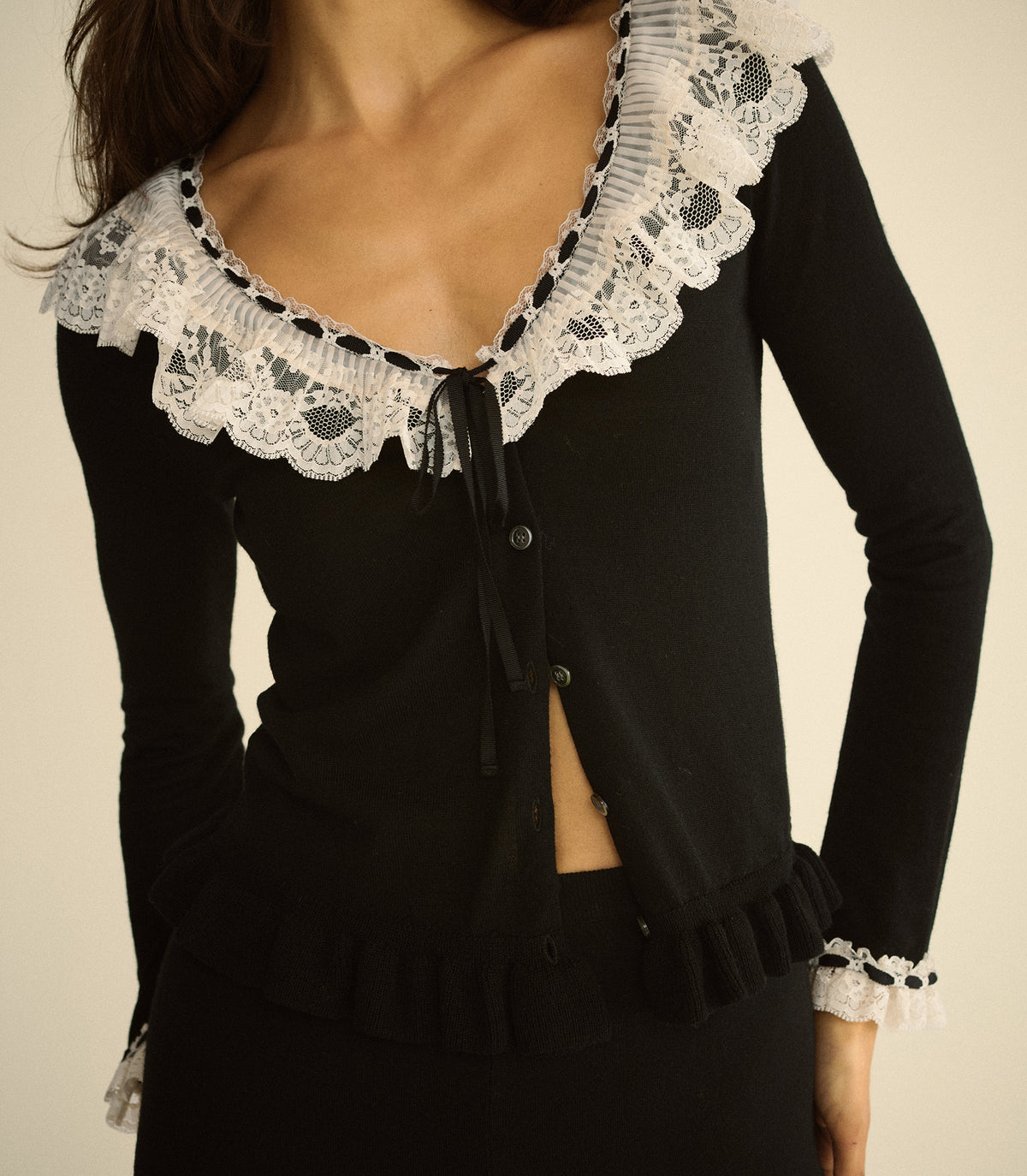 AUBRIELLE CARDIGAN -- BLACK