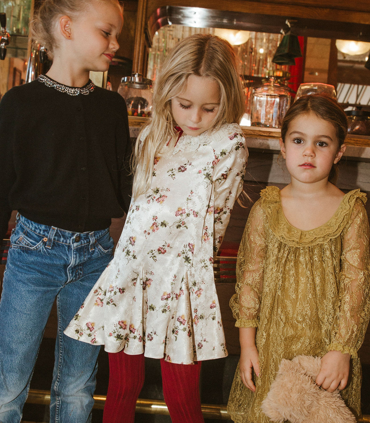 AYO DRESS -- CREME HILLSIDE THISTLES