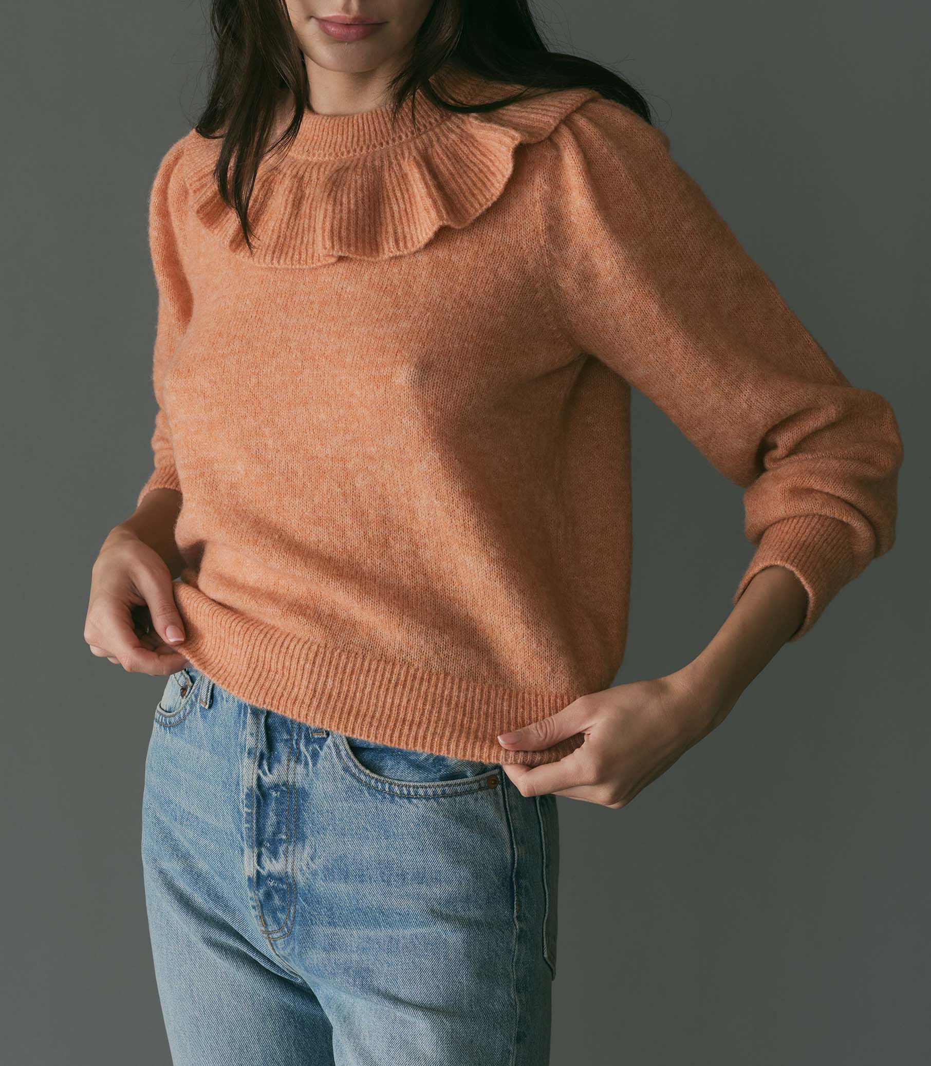 AZARIA SWEATER -- CORAL view 4