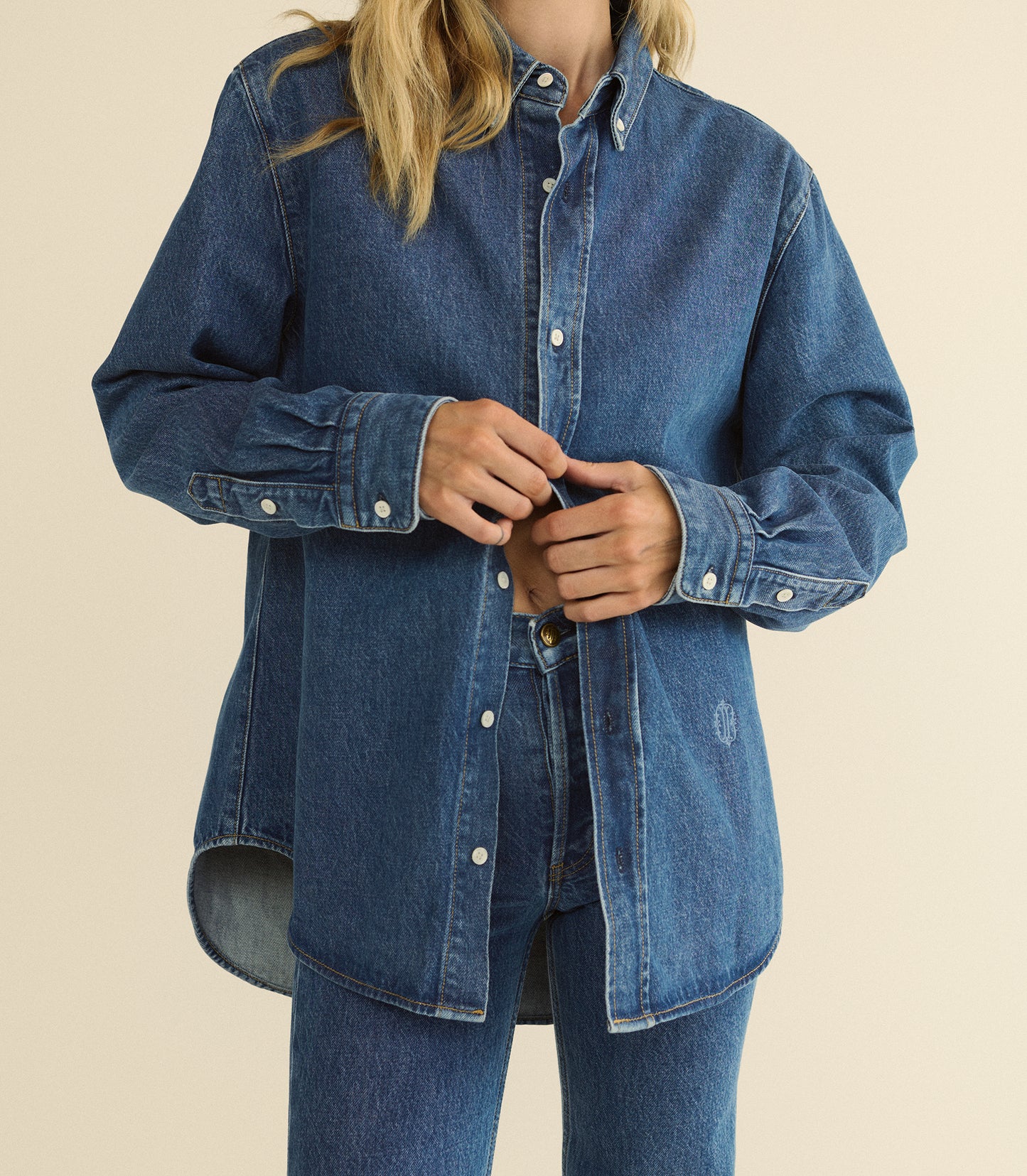 BACALL SHIRT -- ROUSSILLON MID WASH