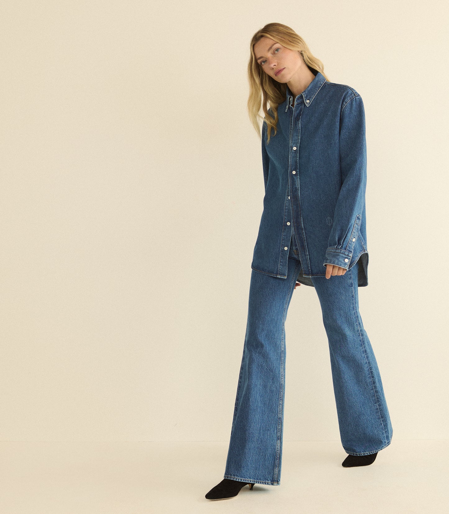 BACALL SHIRT -- ROUSSILLON MID WASH