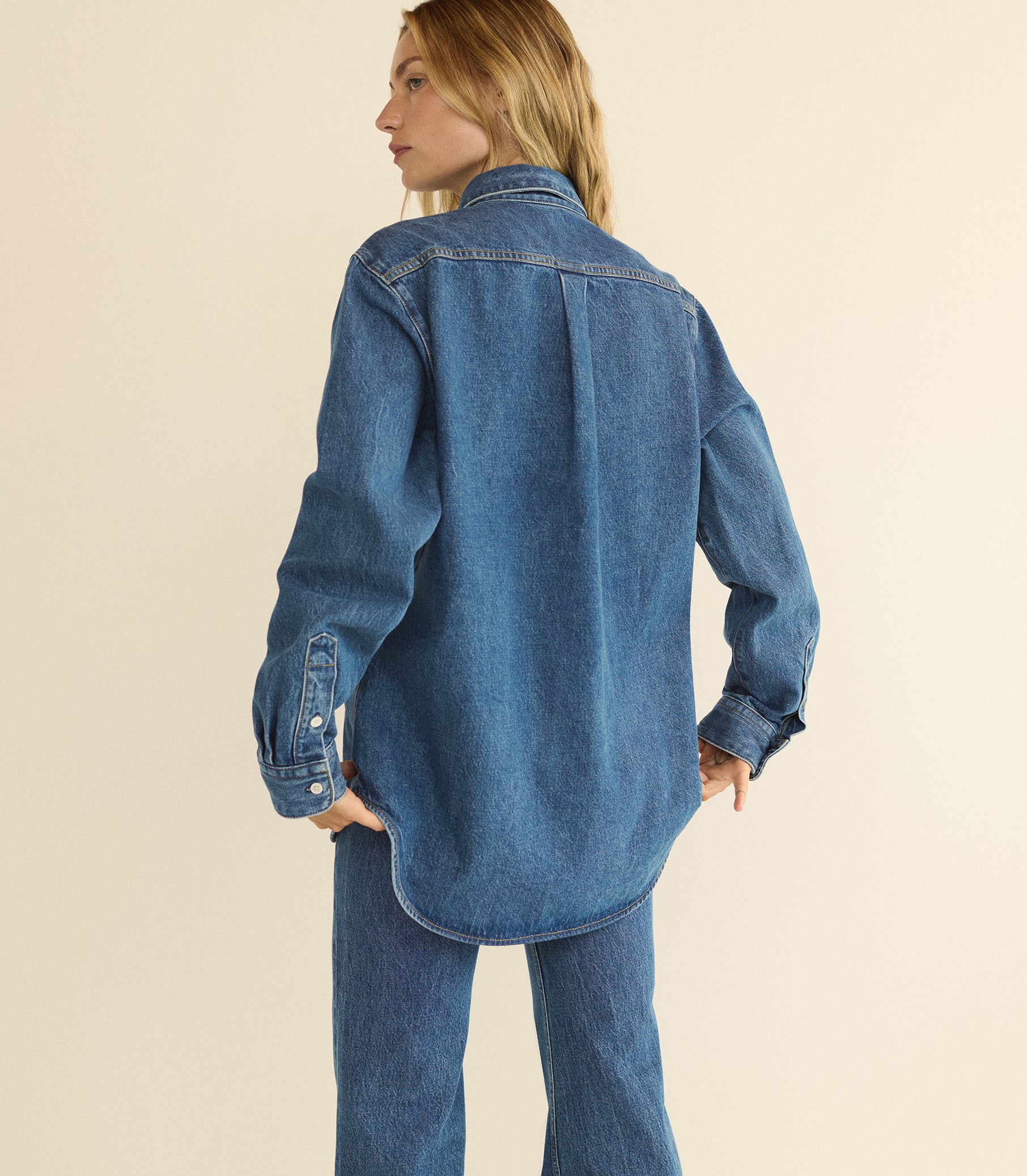 BACALL SHIRT -- ROUSSILLON MID WASH view 7
