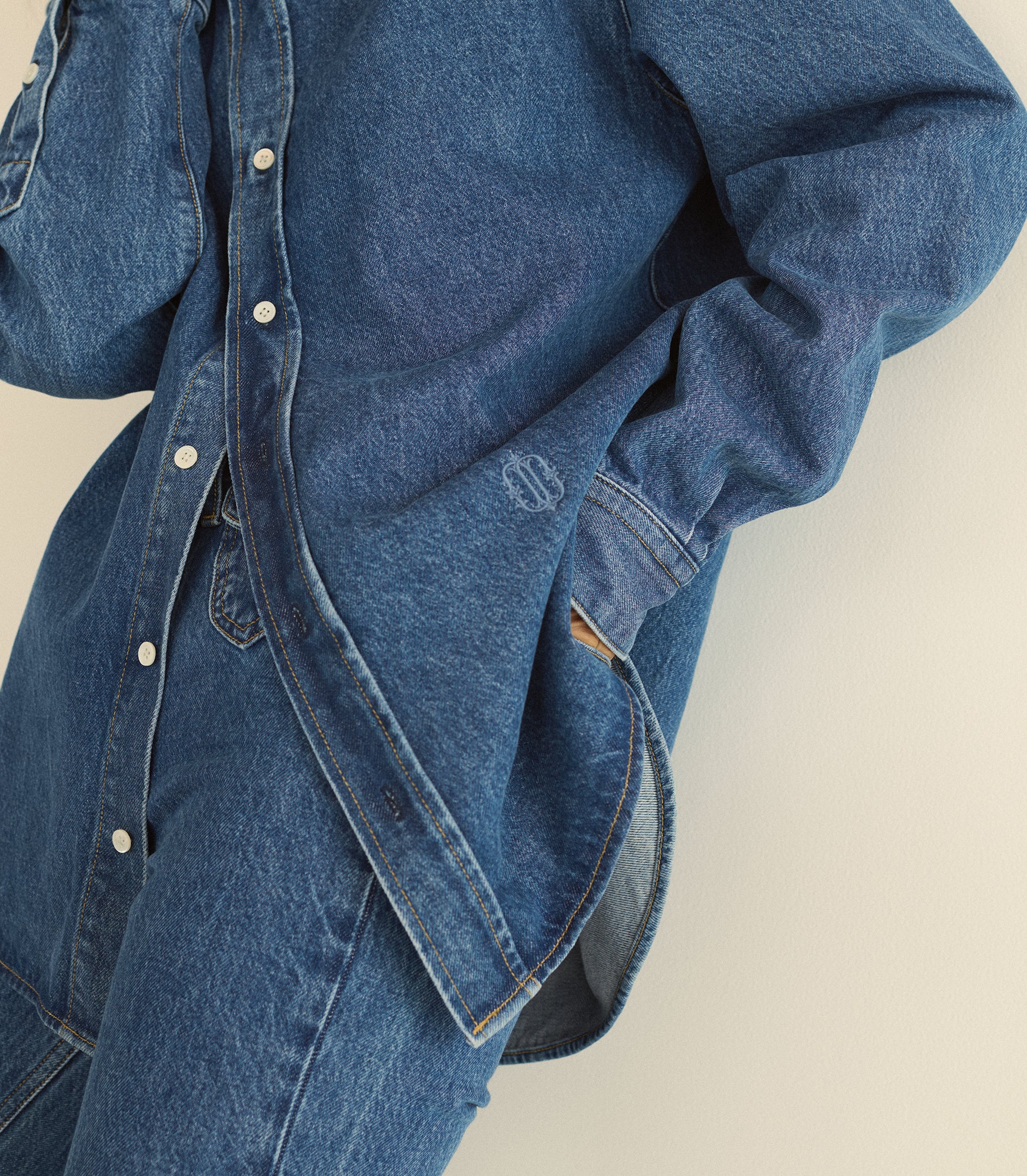 BACALL SHIRT -- ROUSSILLON MID WASH view 6
