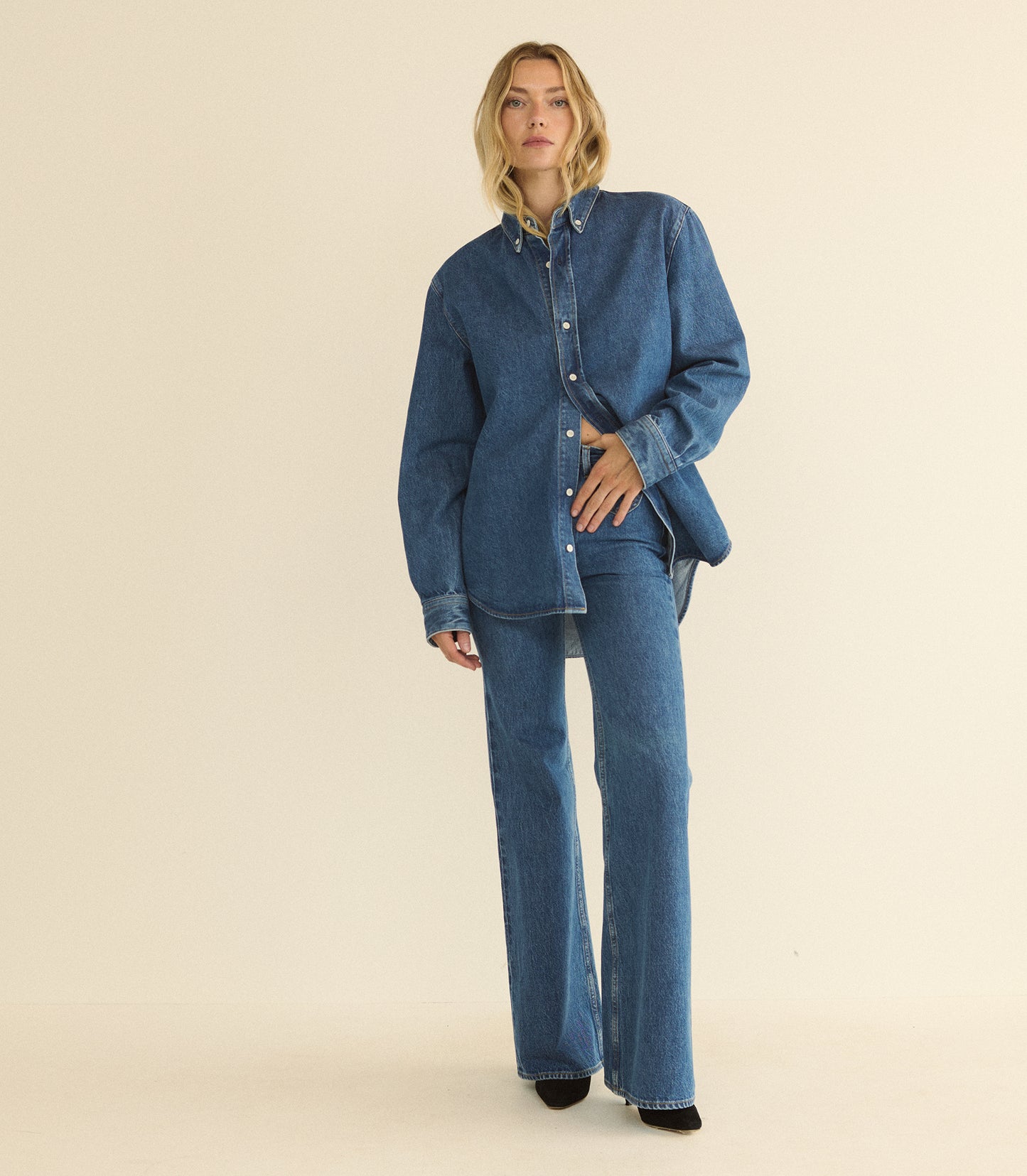 BACALL SHIRT -- ROUSSILLON MID WASH