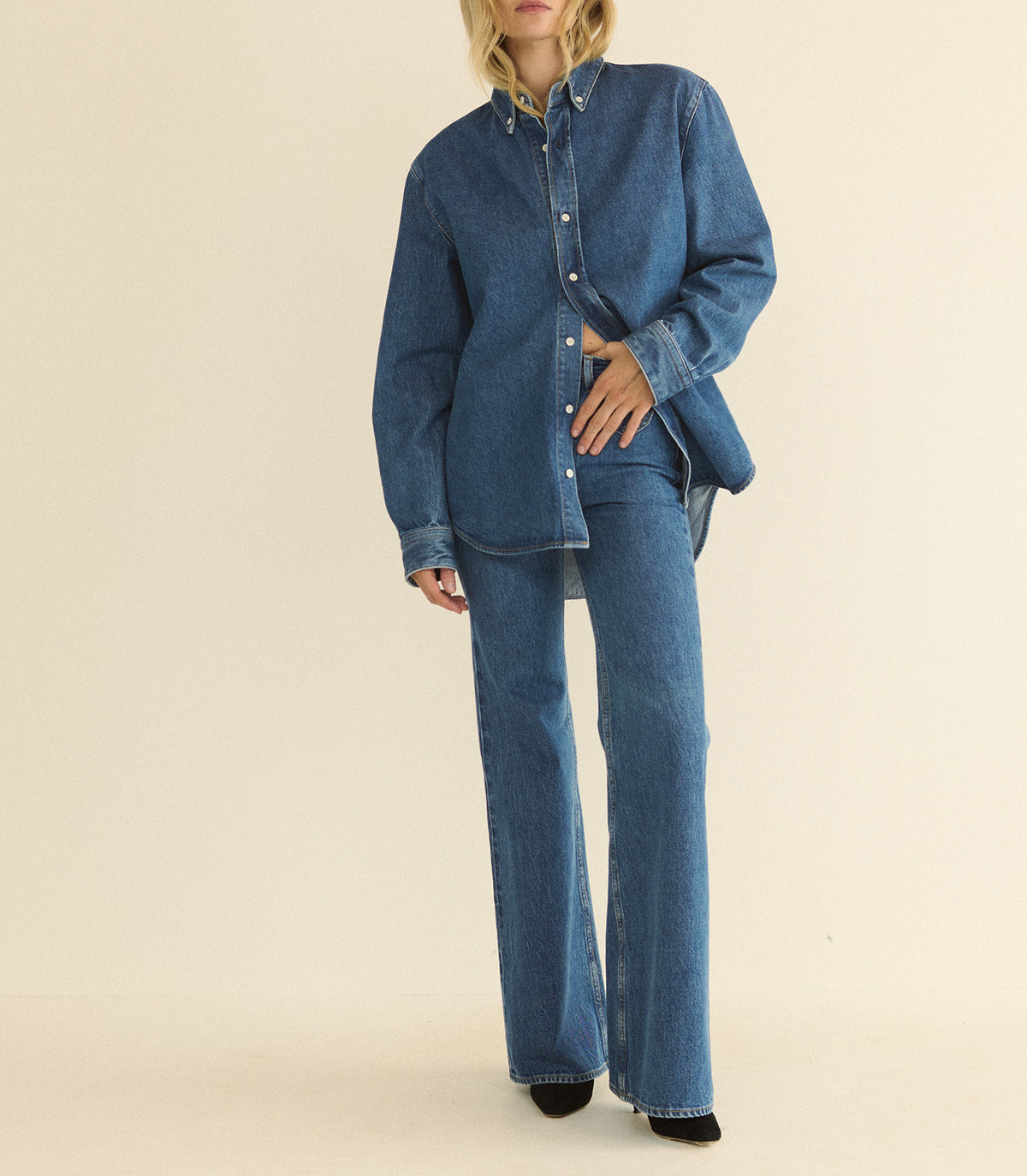 BACALL SHIRT -- ROUSSILLON MID WASH view 4
