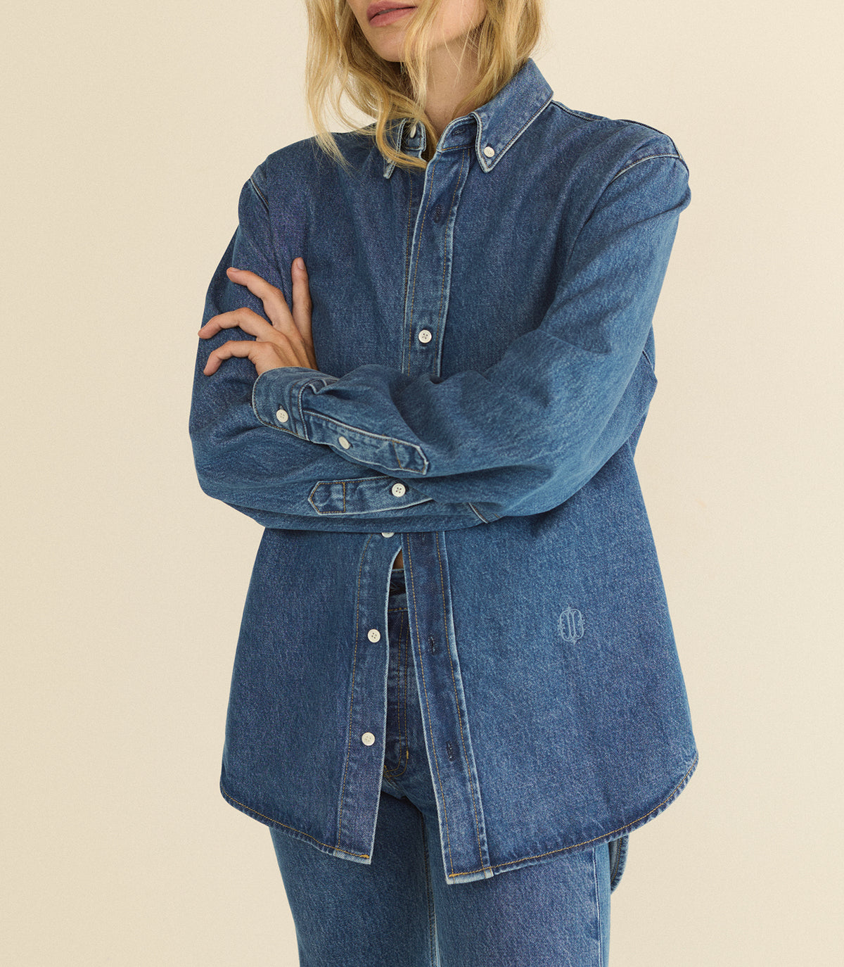BACALL SHIRT -- ROUSSILLON MID WASH view 2
