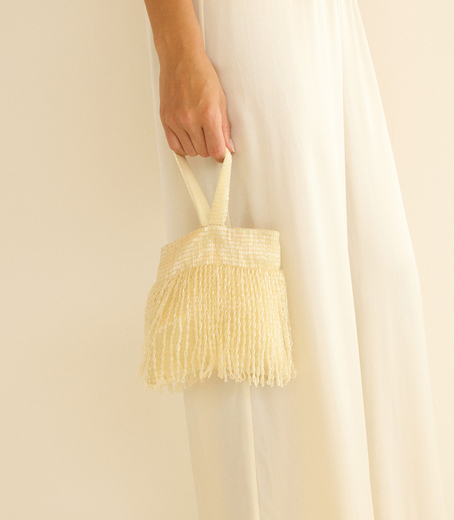 BALFOUR BEADED BAG -- CHAMPAGNE