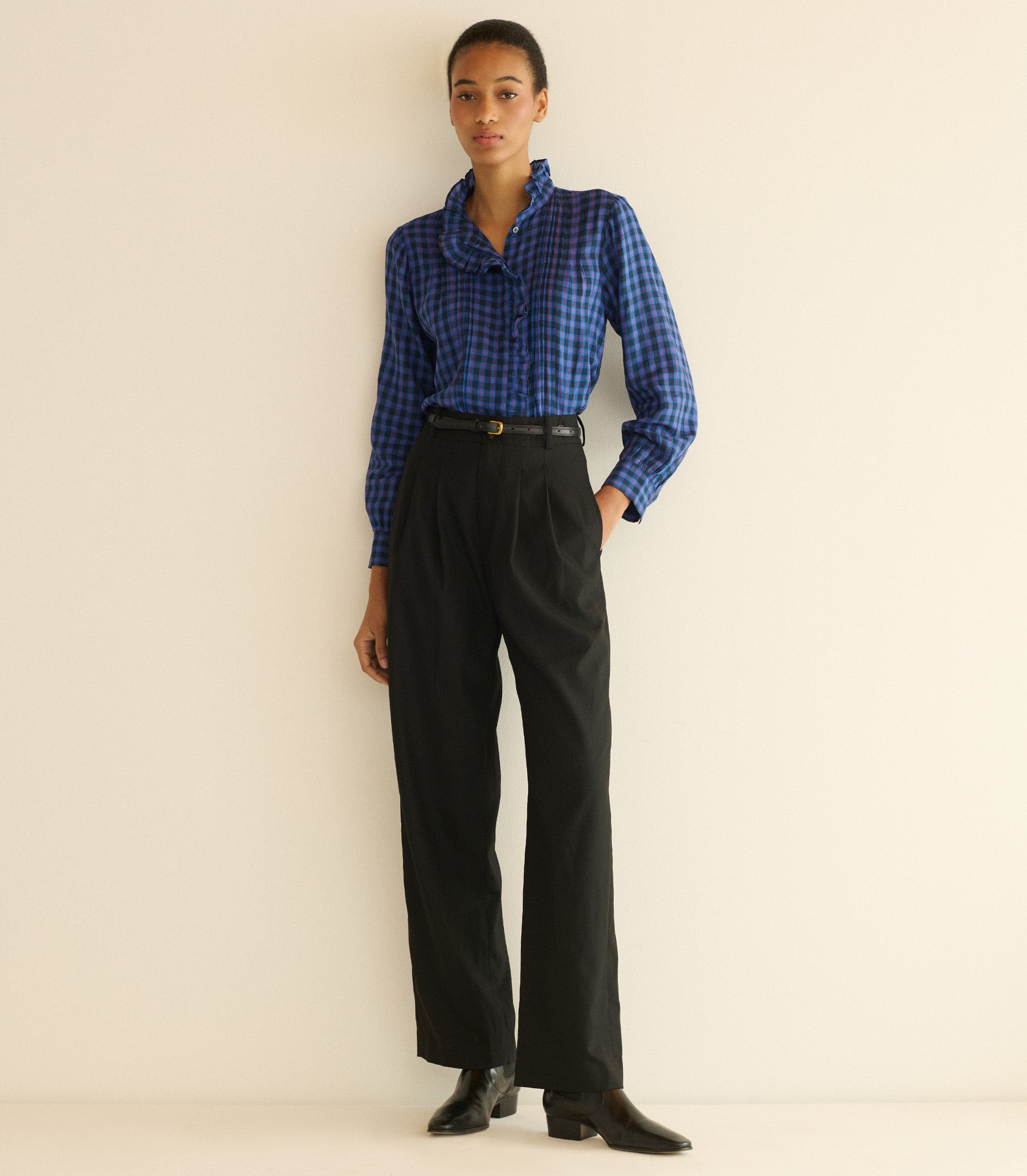 Barrett Top - Chamonix Plaid | DÔEN