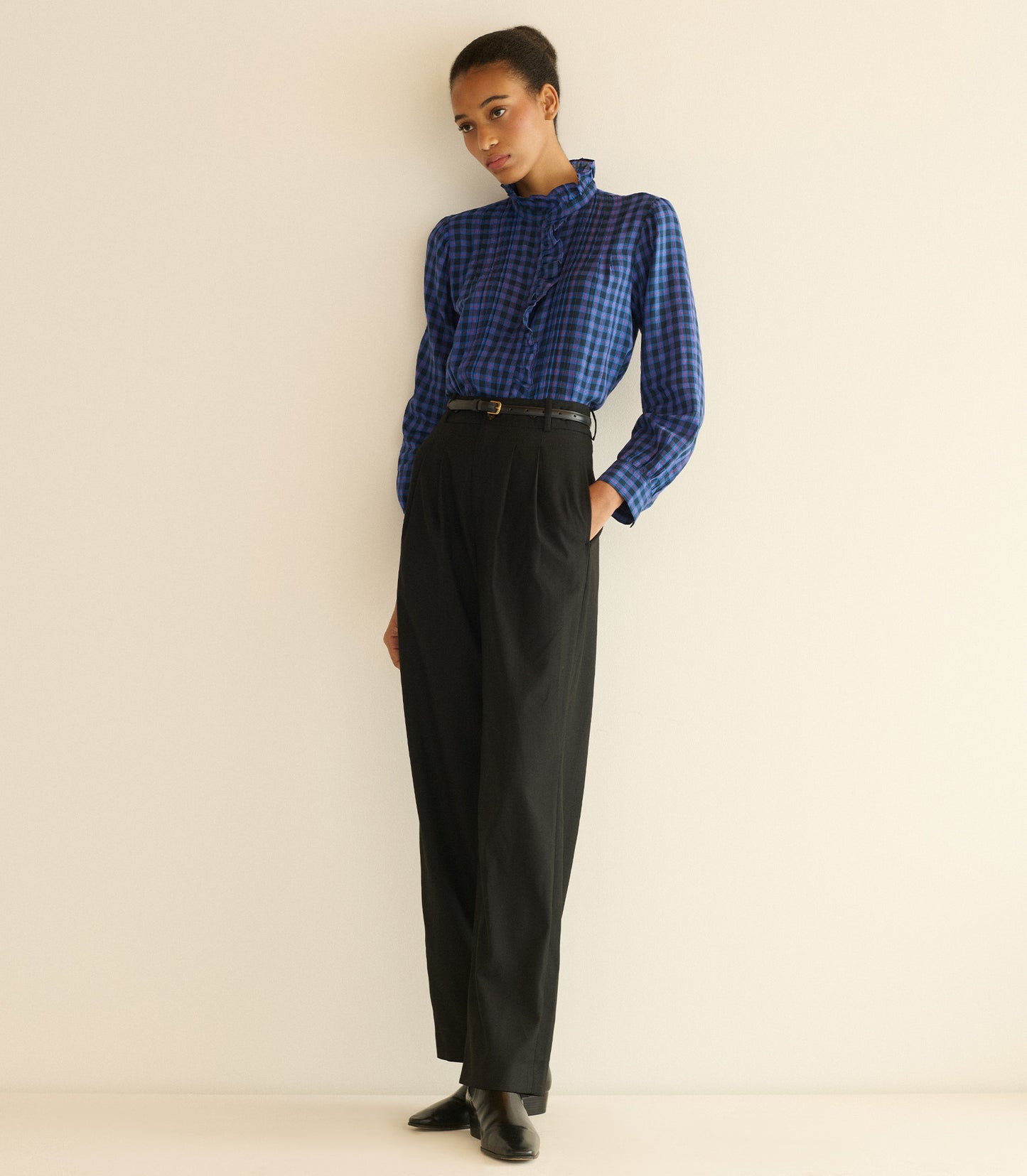 BARRETT TOP -- CHAMONIX PLAID