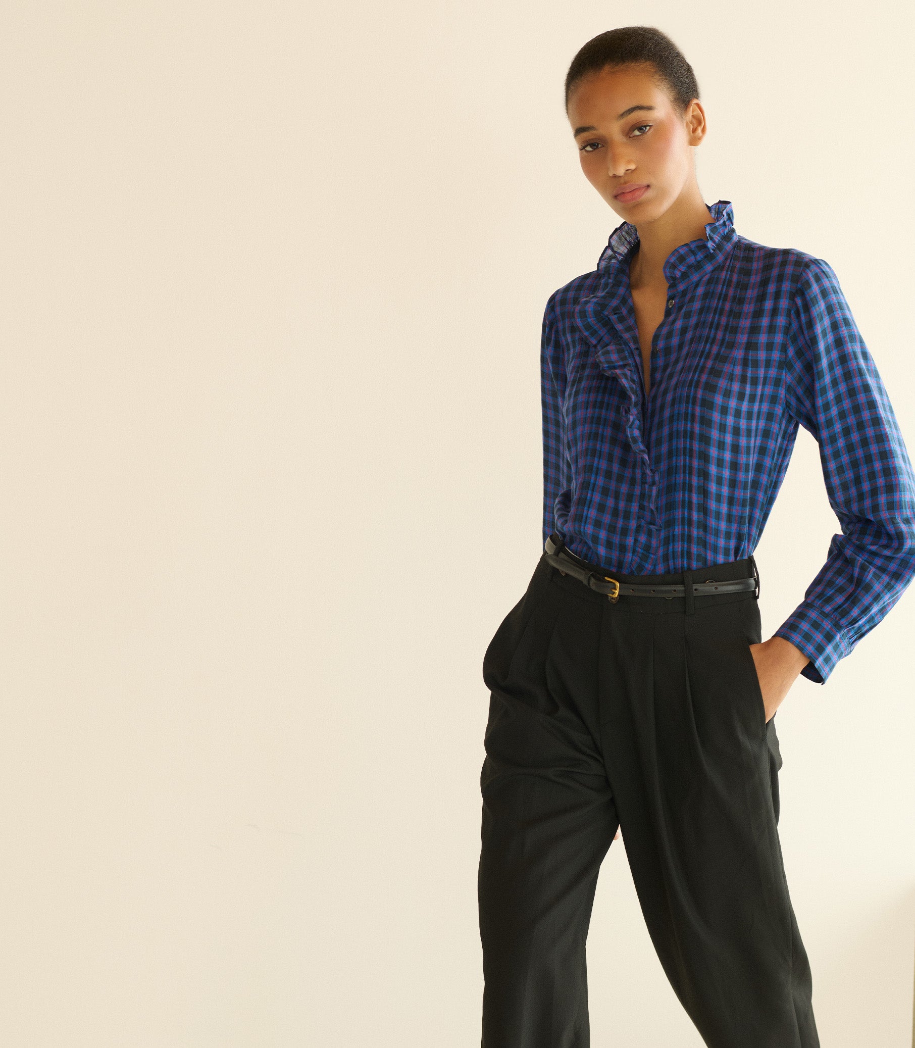 Barrett Top - Chamonix Plaid | DÔEN