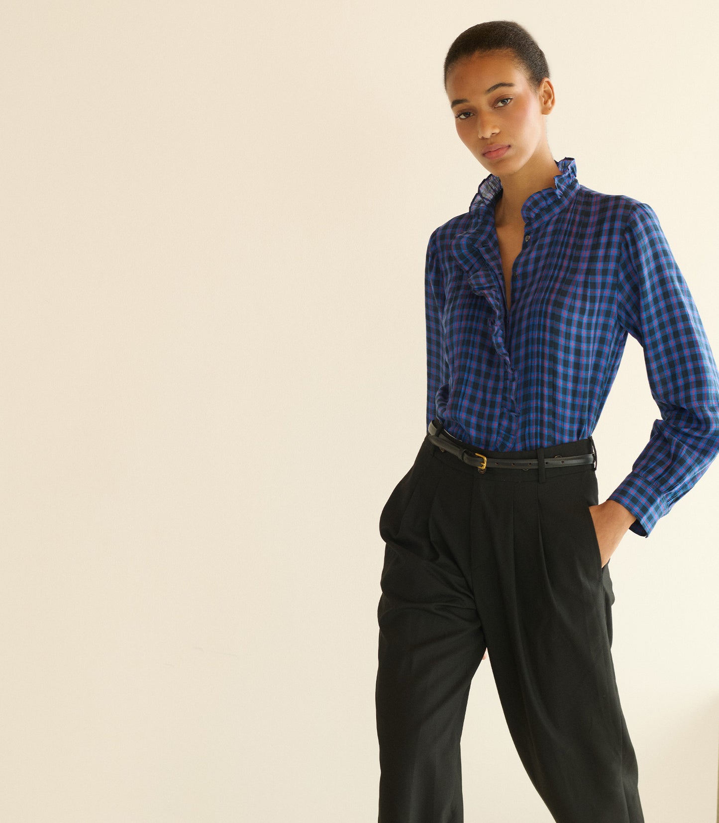 BARRETT TOP -- CHAMONIX PLAID