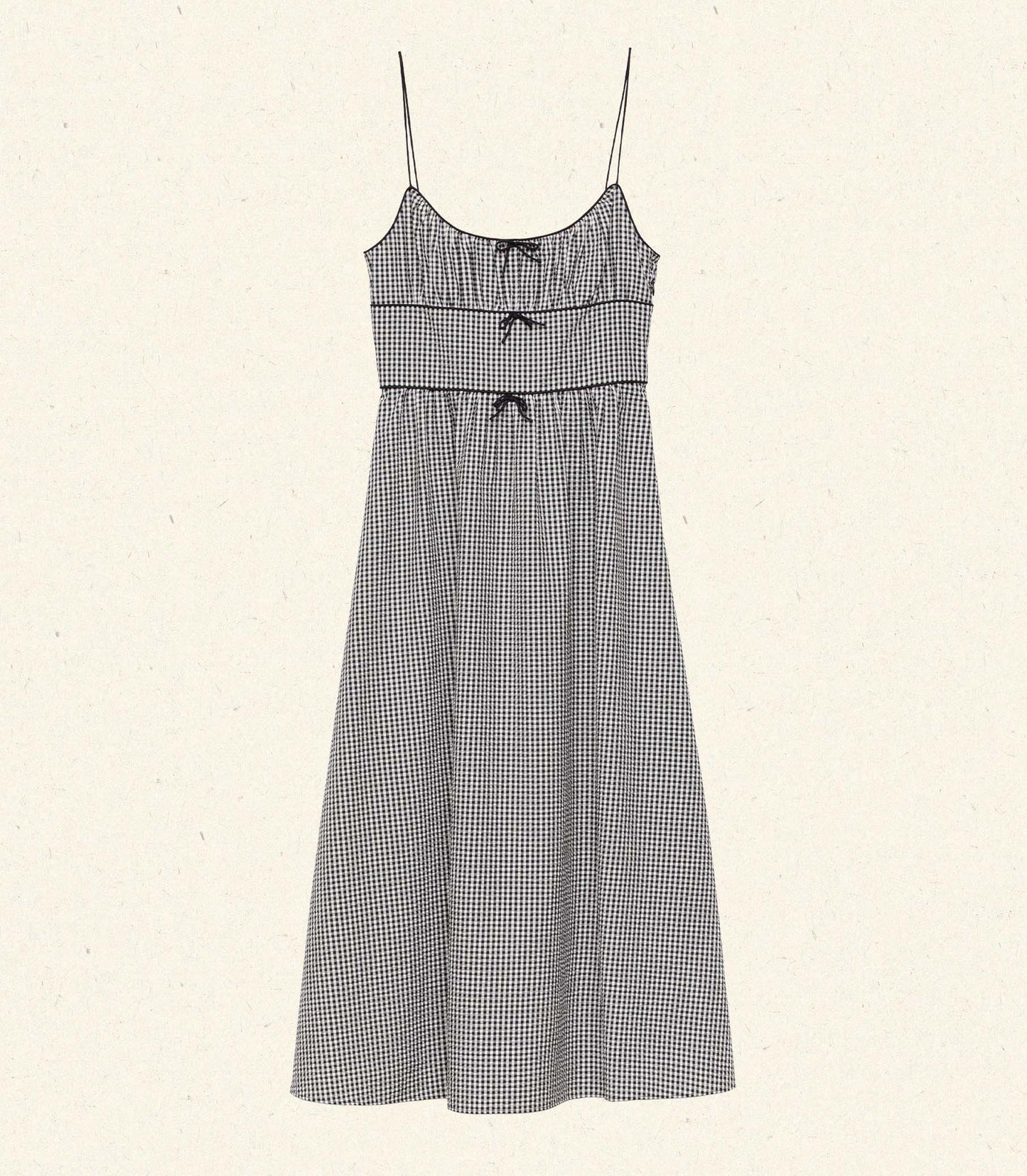 HMD -- BELLINE DRESS -- NOIR LA MADDALENA GINGHAM